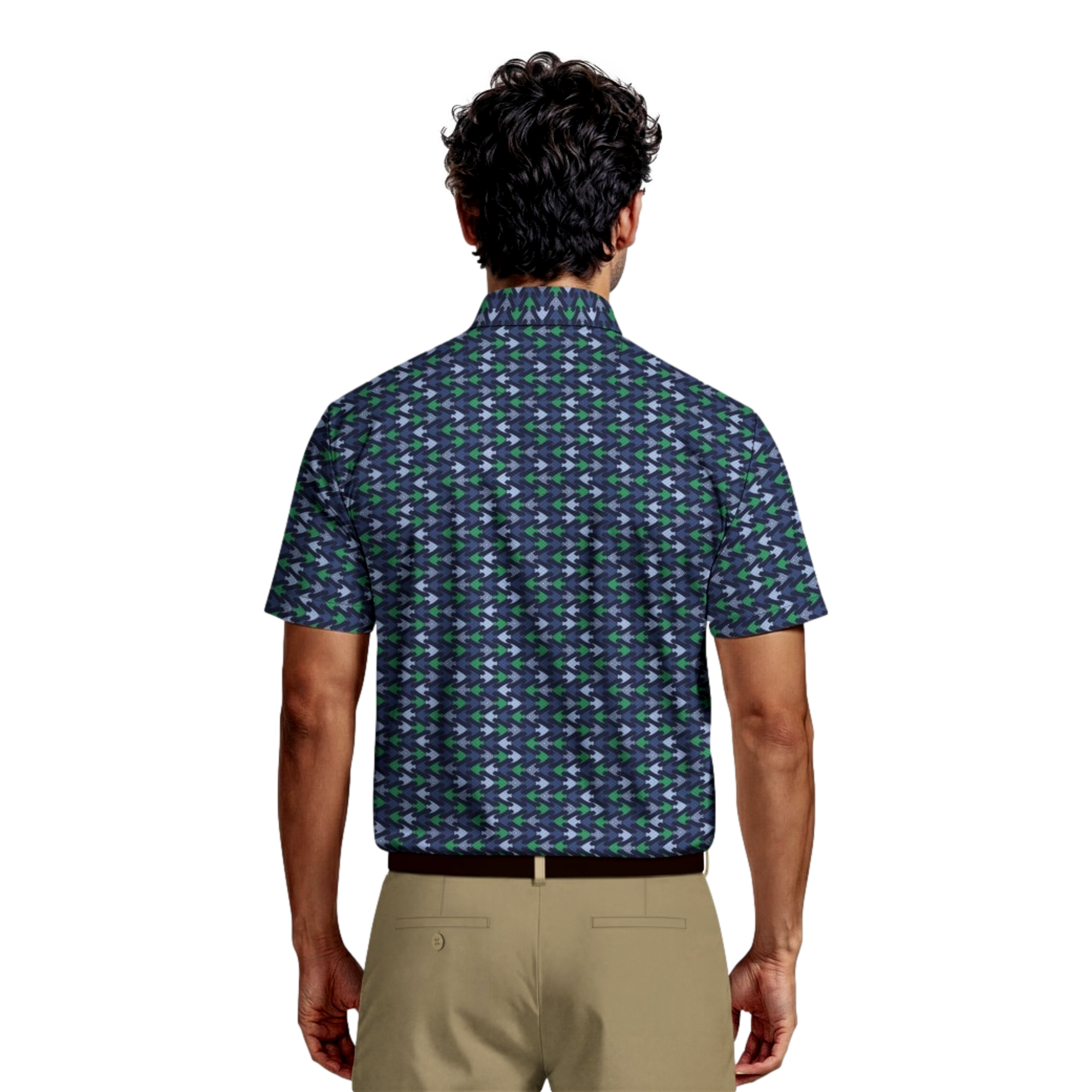 All Over Novelty Printed Men's Golf Polo Shirt