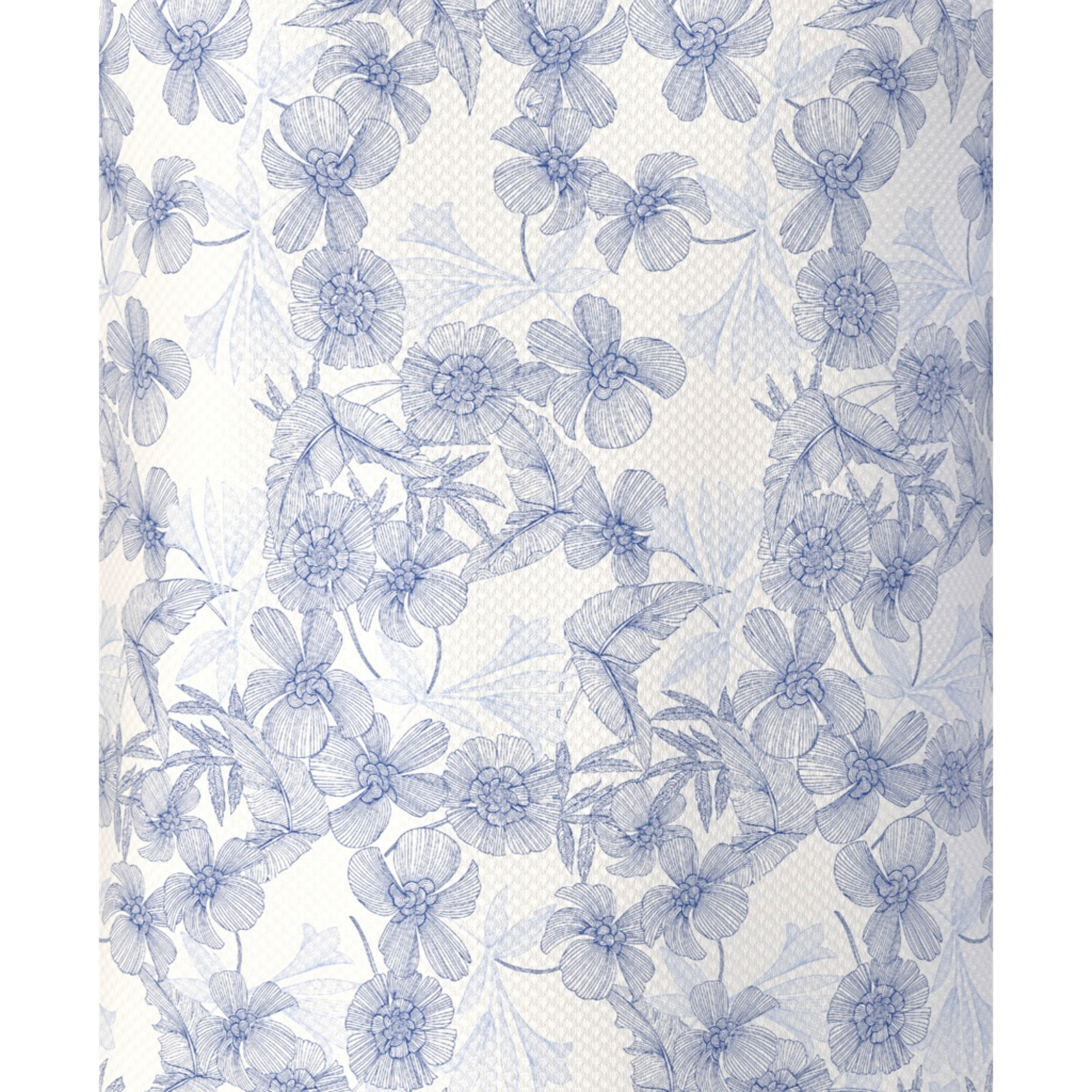 Linear Botanical Printed Men's Golf Polo Shirt