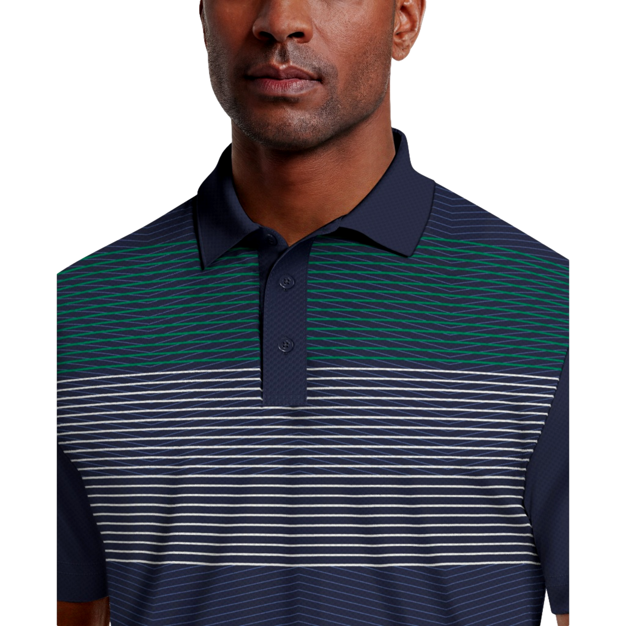 Layered Printed Men's Golf Polo Shirt