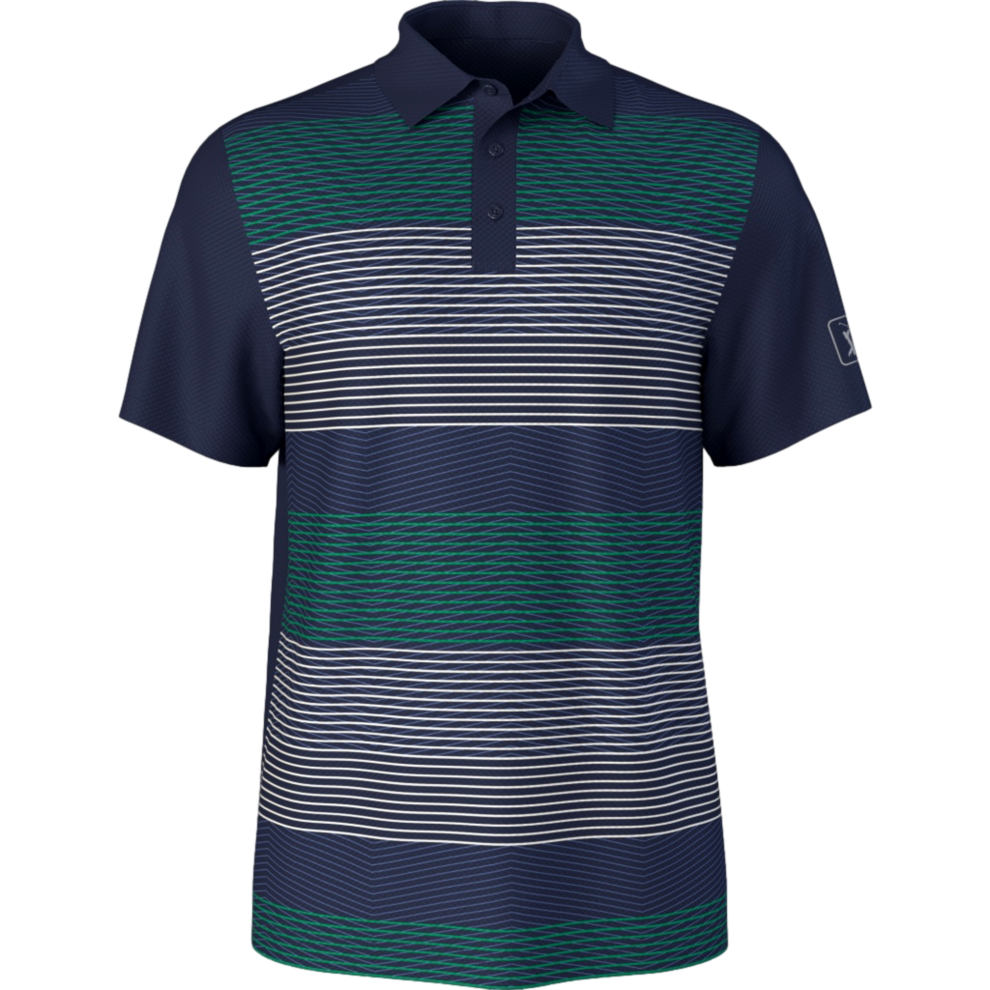Layered Printed Men's Golf Polo Shirt
