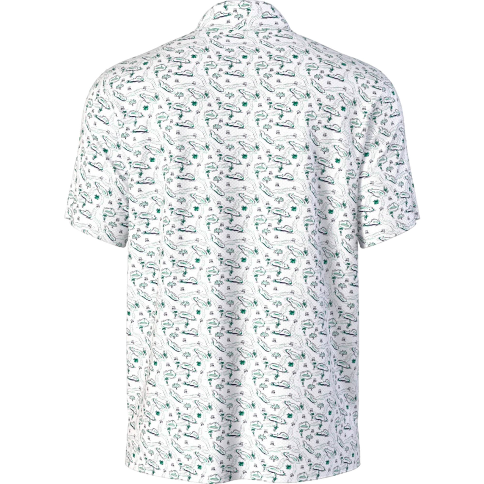 Flowering Peach Printed Men's Golf Polo Shirt