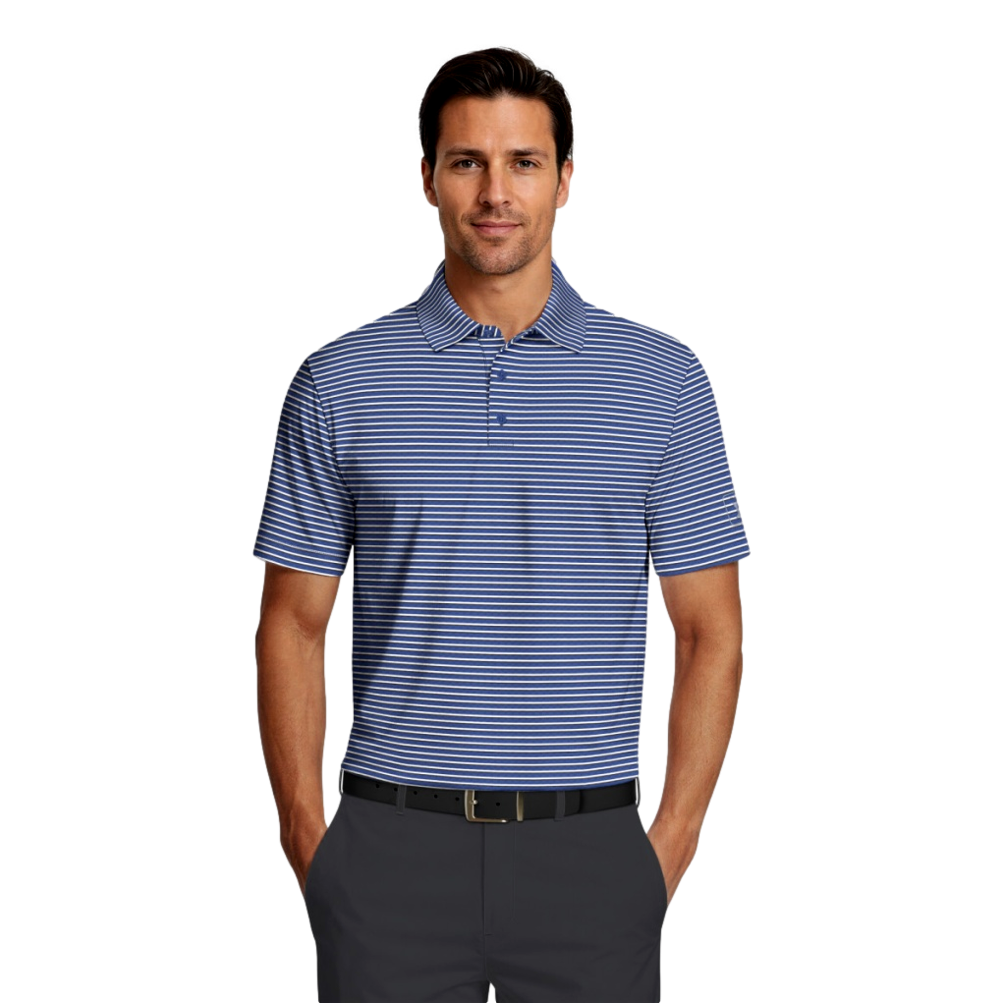 Feeder Striped Men's Golf Polo Shirt
