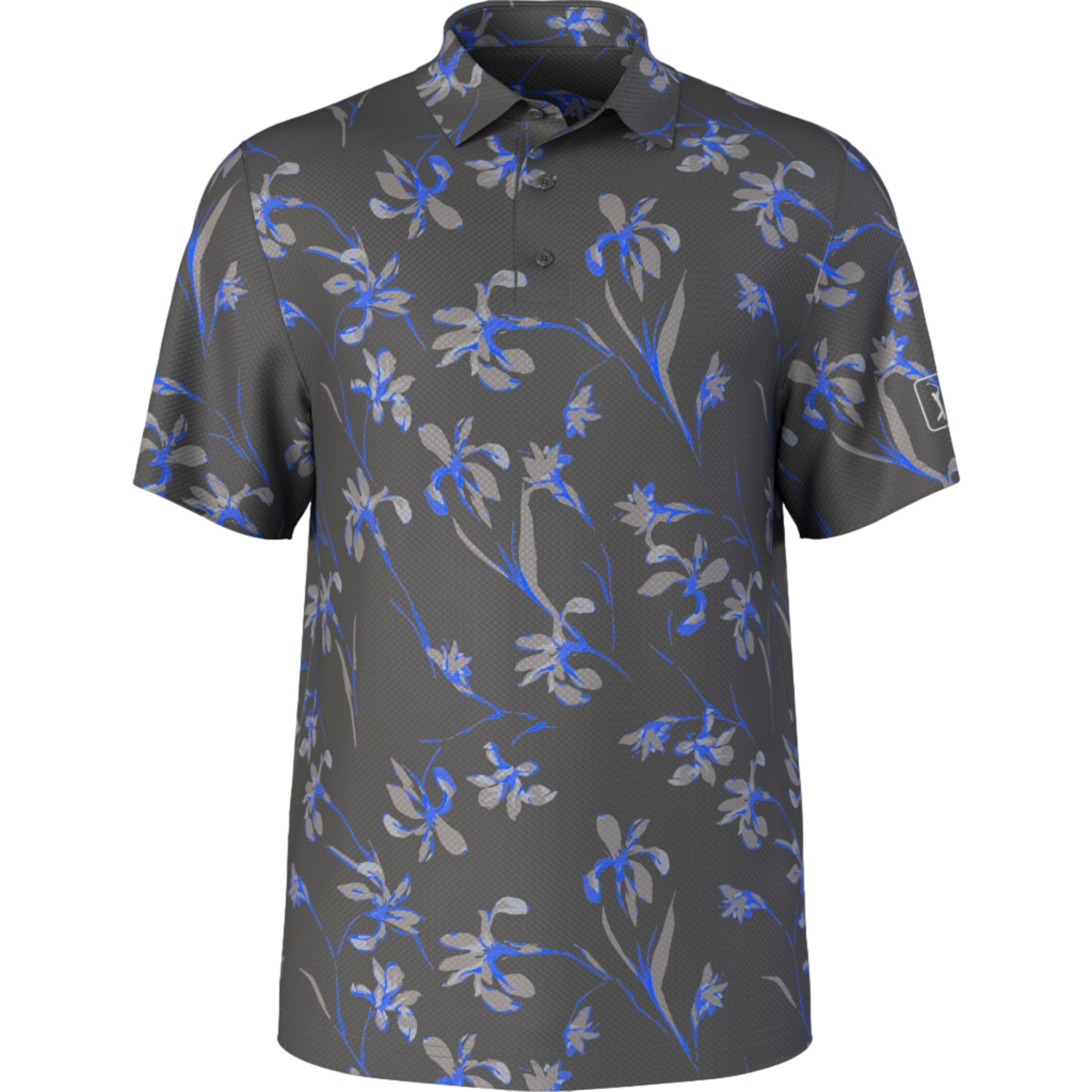 Energized Floral Printed Men's Golf Polo Shirt