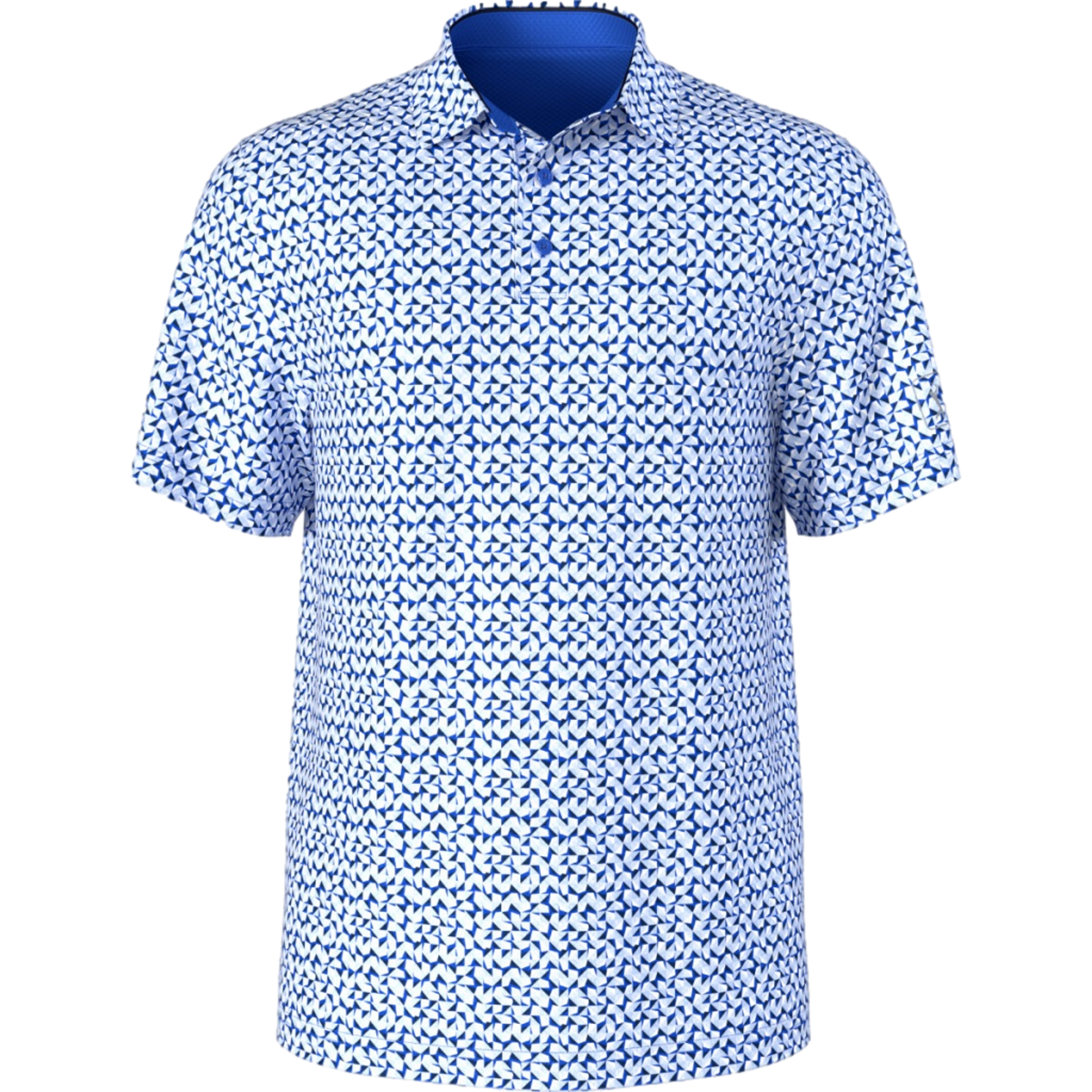 Abstract Geo Printed Men's Golf Polo Shirt