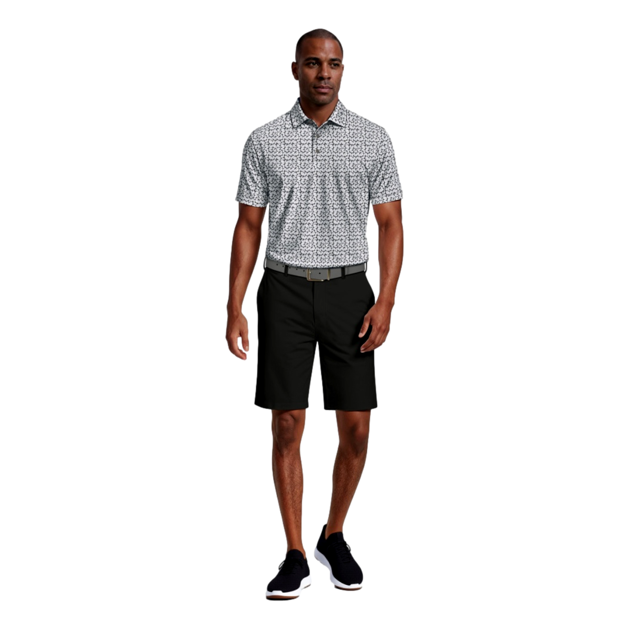 Abstract Geo Printed Men's Golf Polo Shirt
