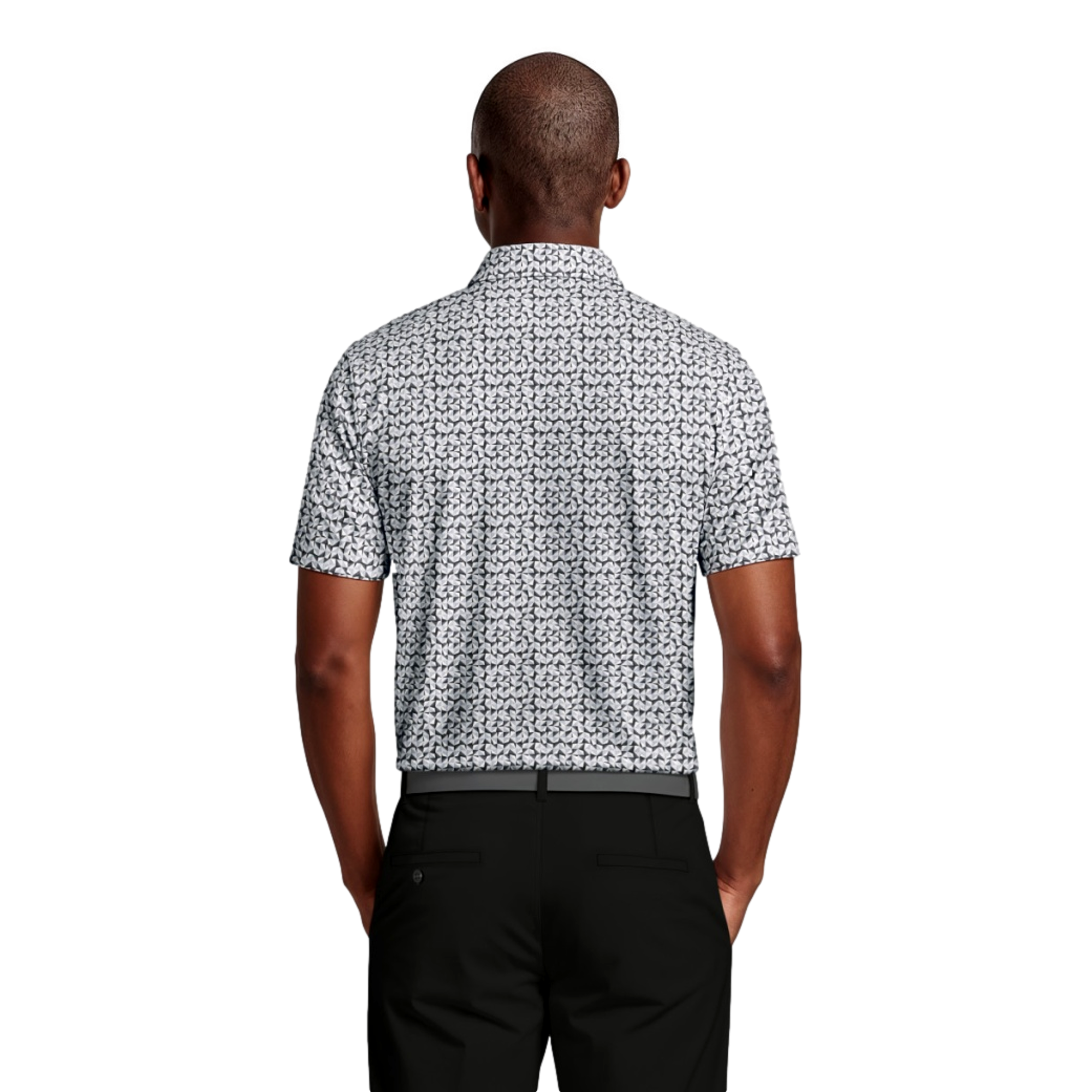 Abstract Geo Printed Men's Golf Polo Shirt