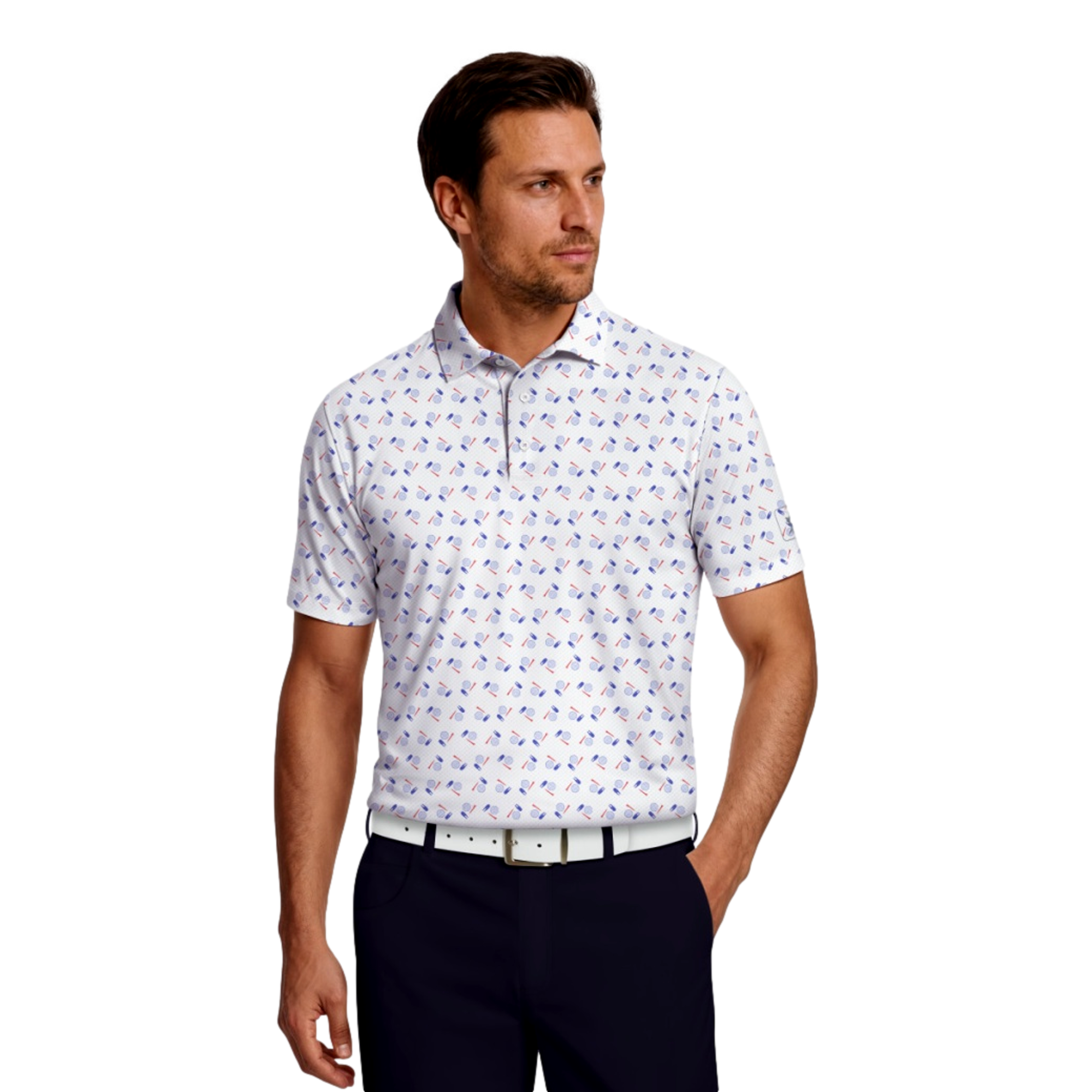 Golf Gear Novelty Printed Men's Golf Polo Shirt