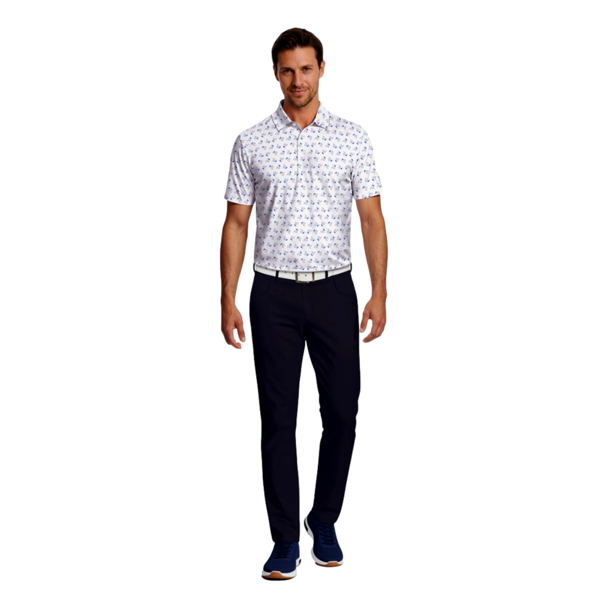 Golf Gear Novelty Printed Men's Golf Polo Shirt