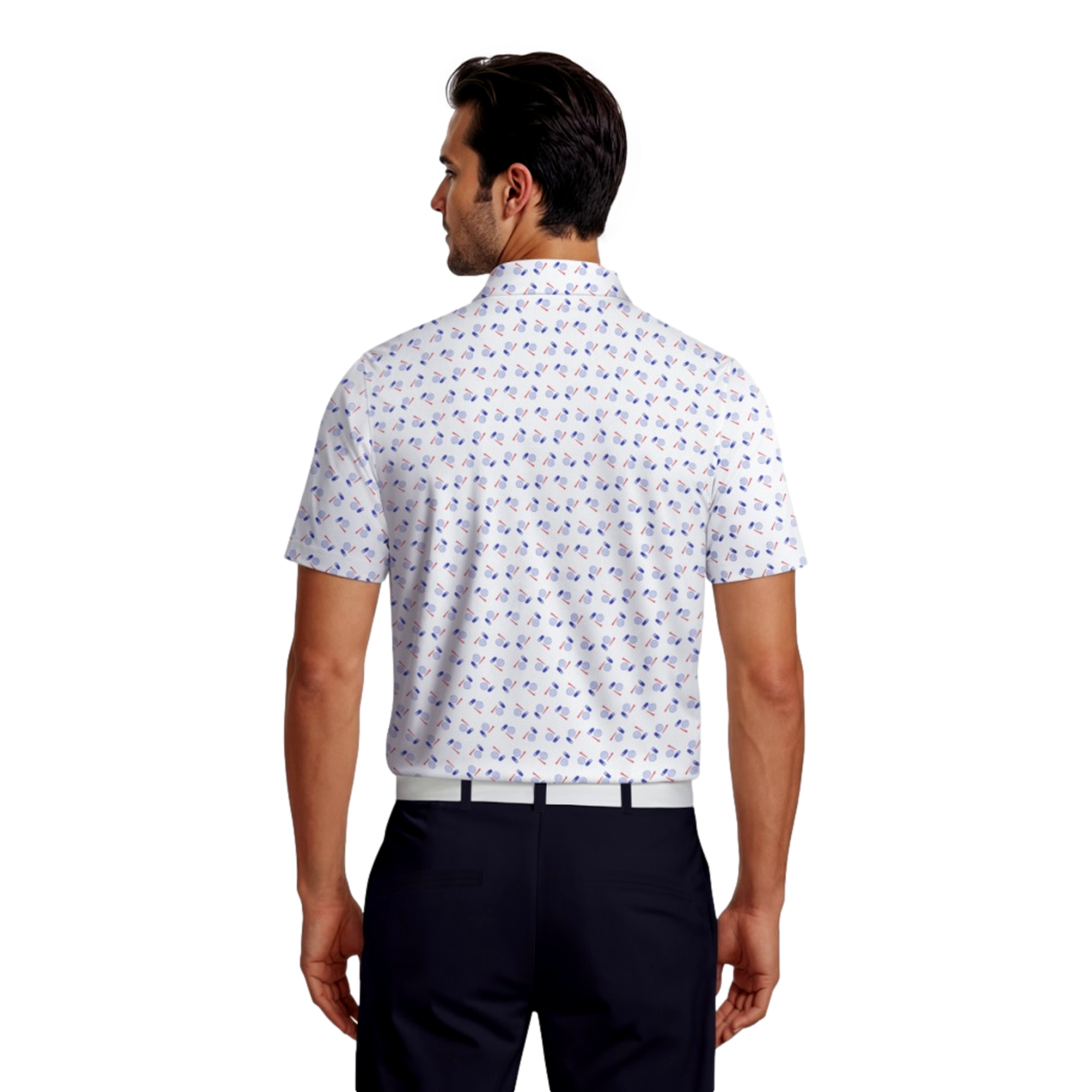 Golf Gear Novelty Printed Men's Golf Polo Shirt