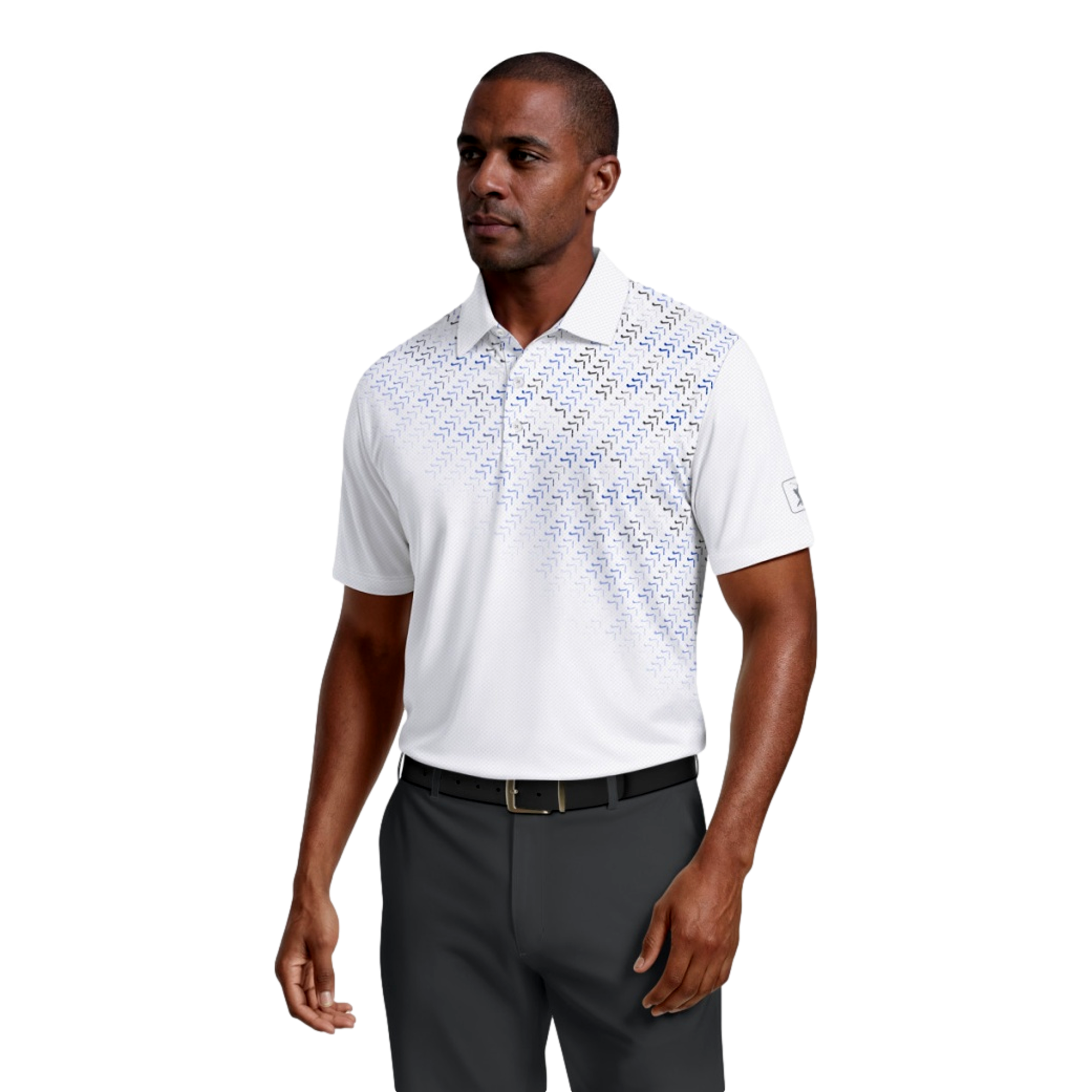 Asymmetrical Novelty Men's Golf Polo Shirt