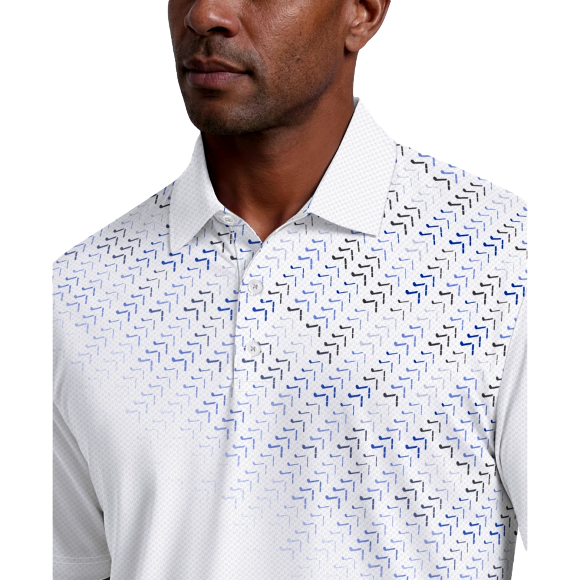 Asymmetrical Novelty Men's Golf Polo Shirt