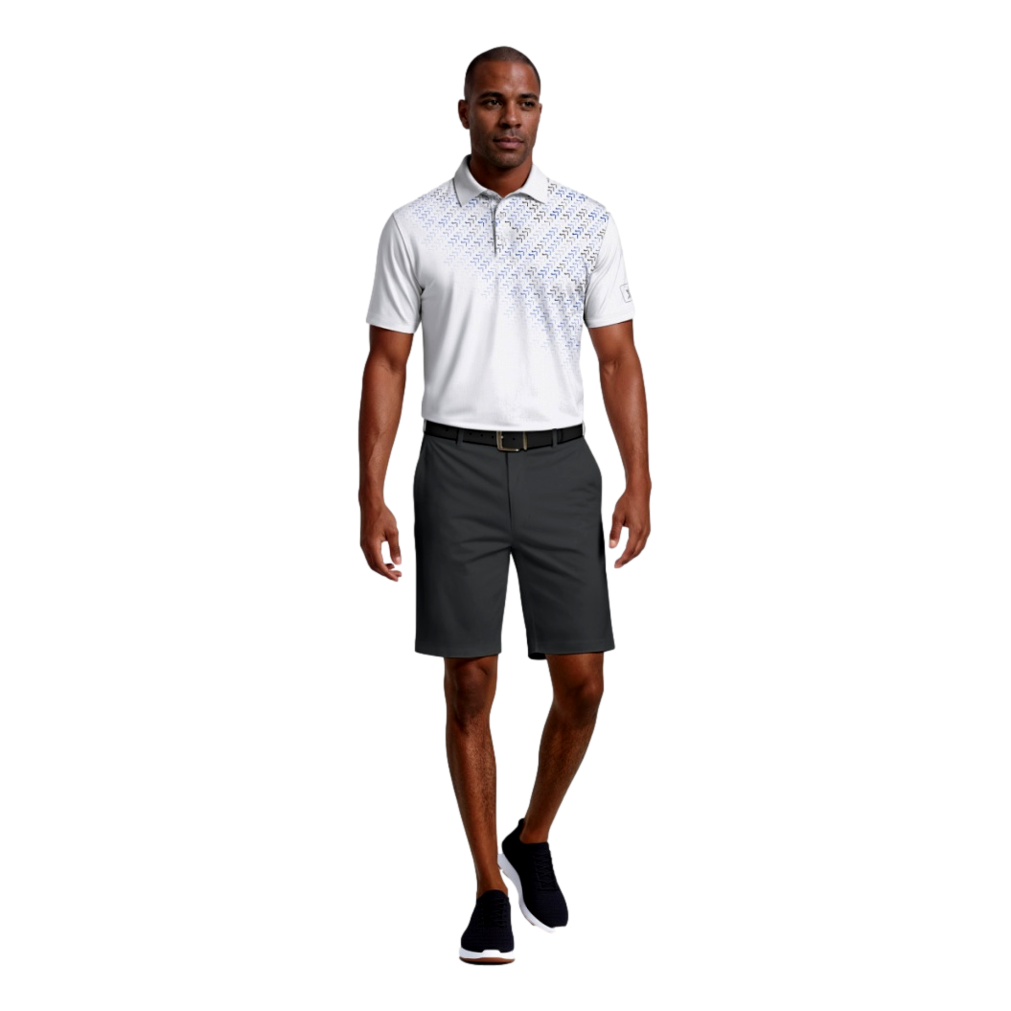 Asymmetrical Novelty Men's Golf Polo Shirt
