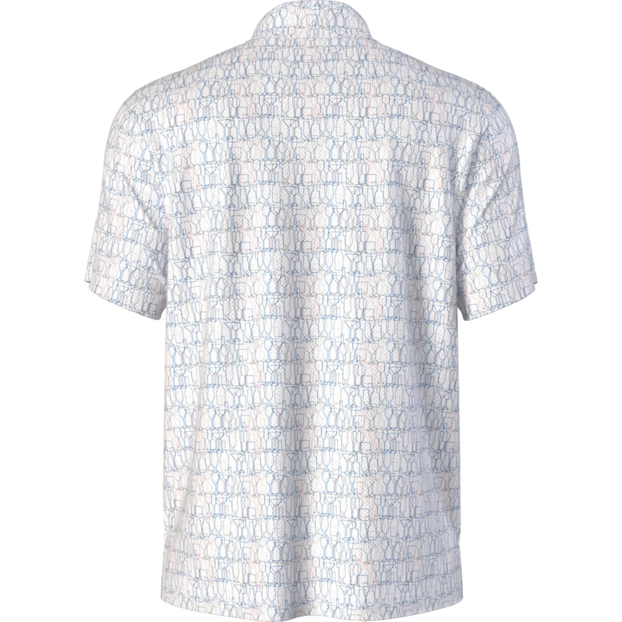 Linear Cocktail Printed Men's Golf Polo Shirt