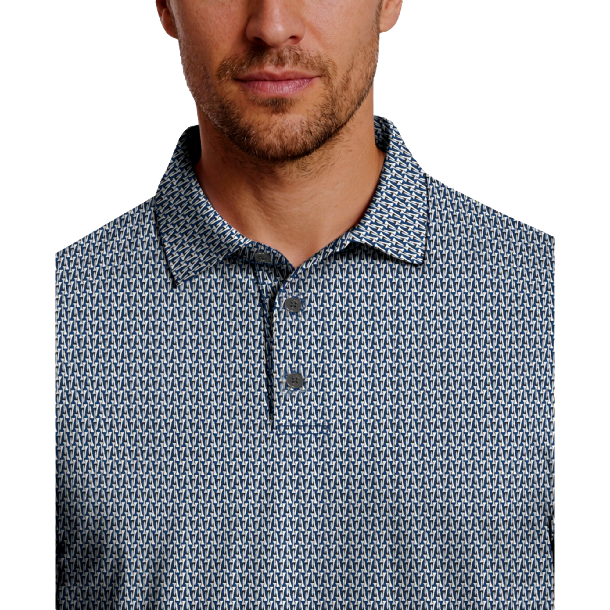Micro Tee Printed Men's Golf Polo Shirt