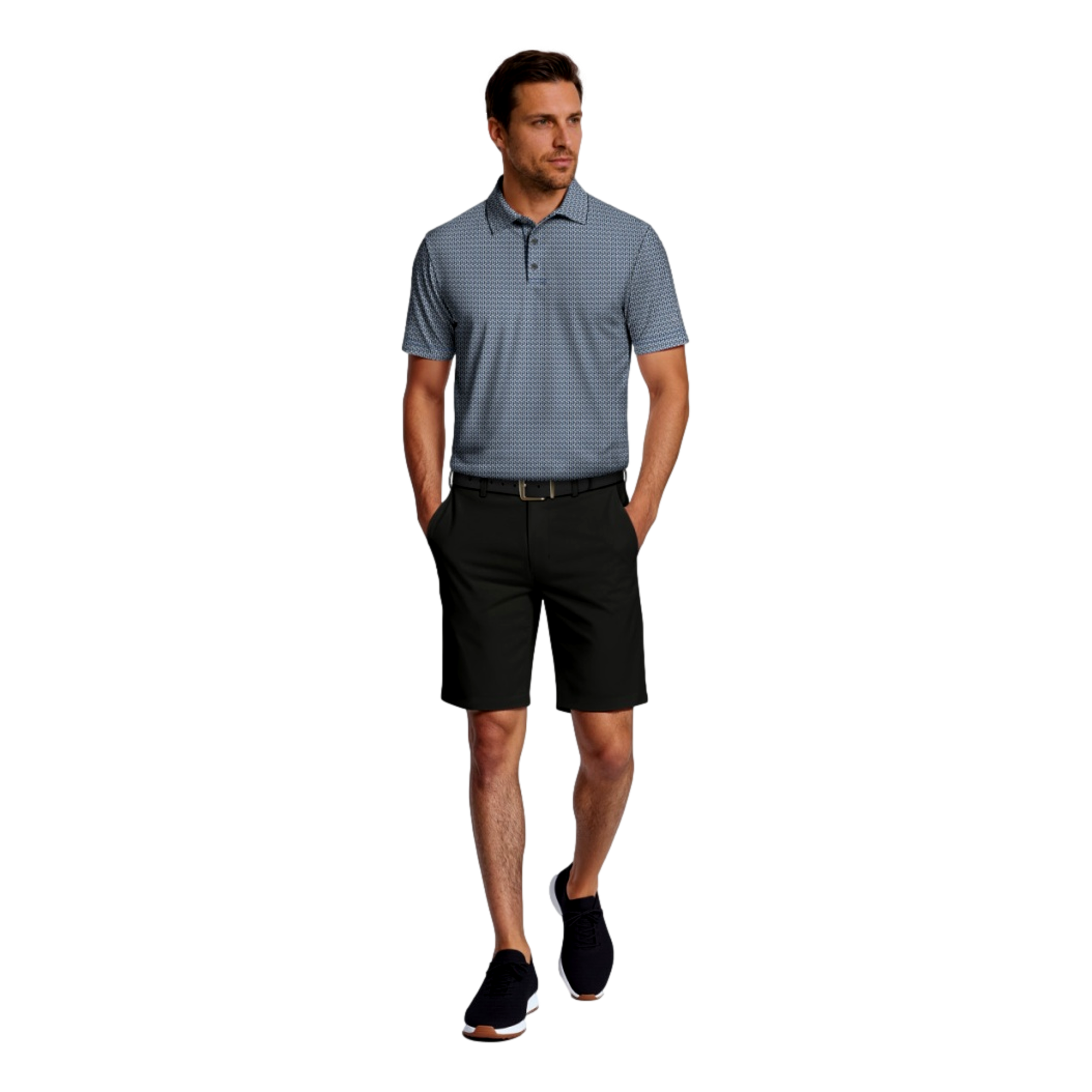 Micro Tee Printed Men's Golf Polo Shirt