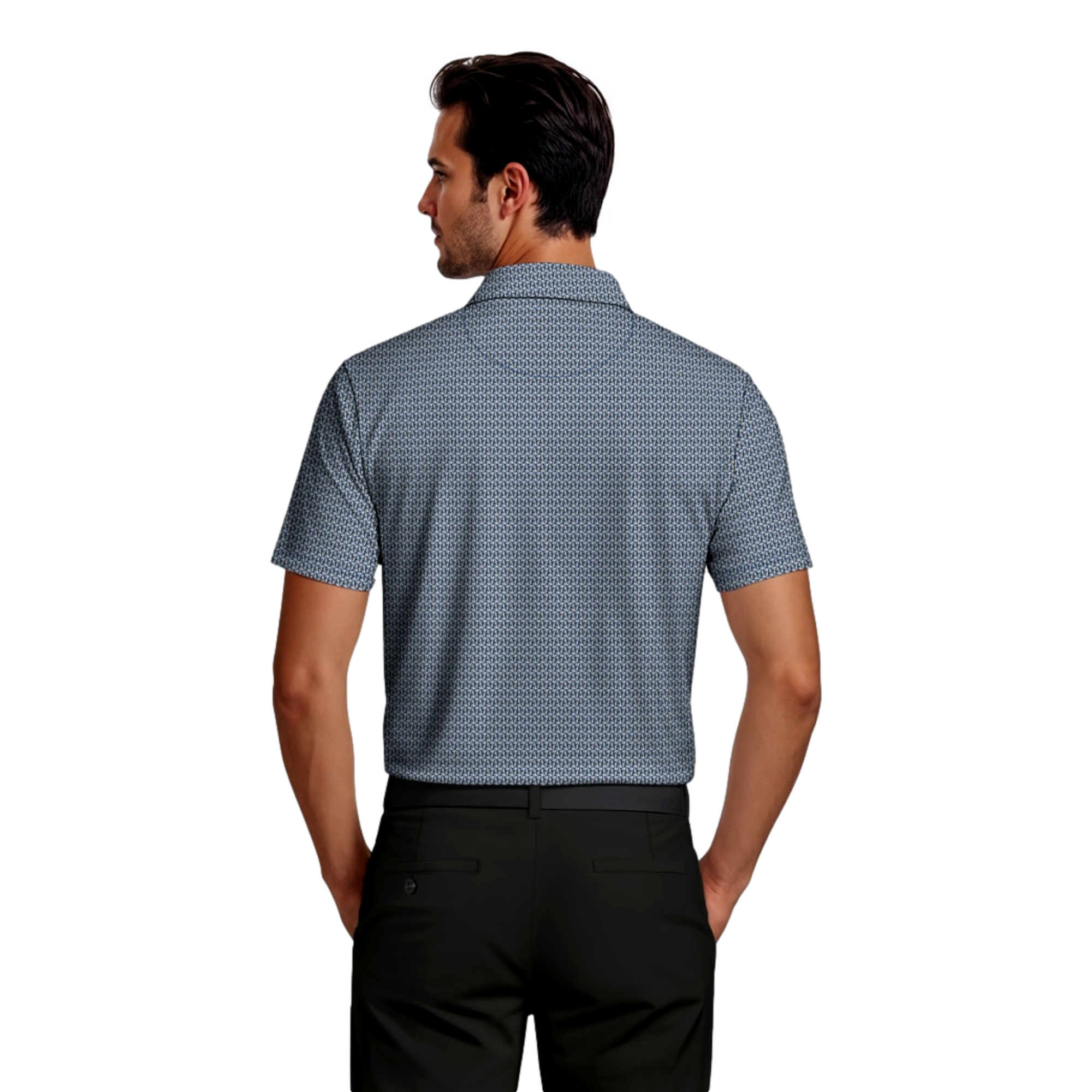 Micro Tee Printed Men's Golf Polo Shirt
