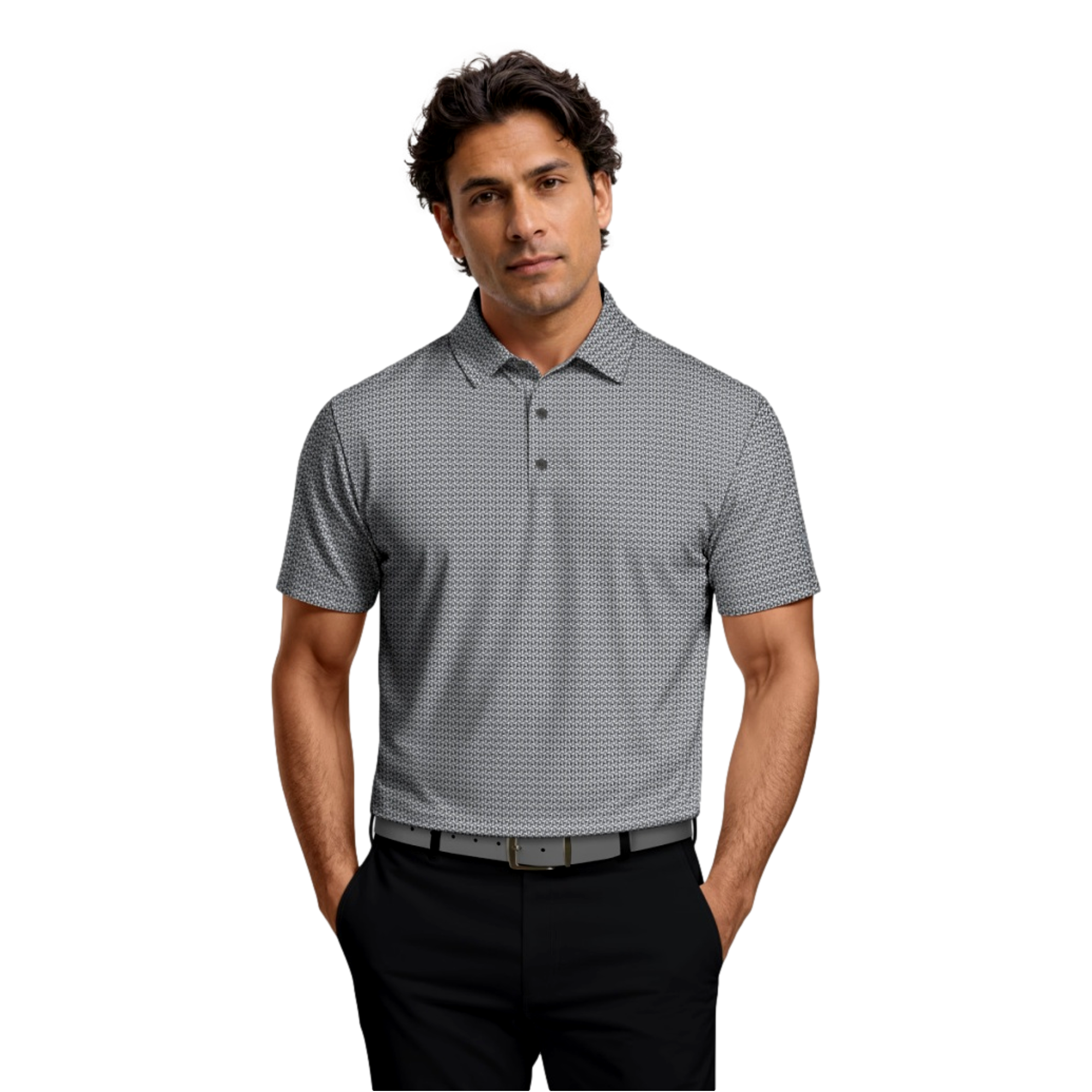 Micro Tee Printed Men's Golf Polo Shirt
