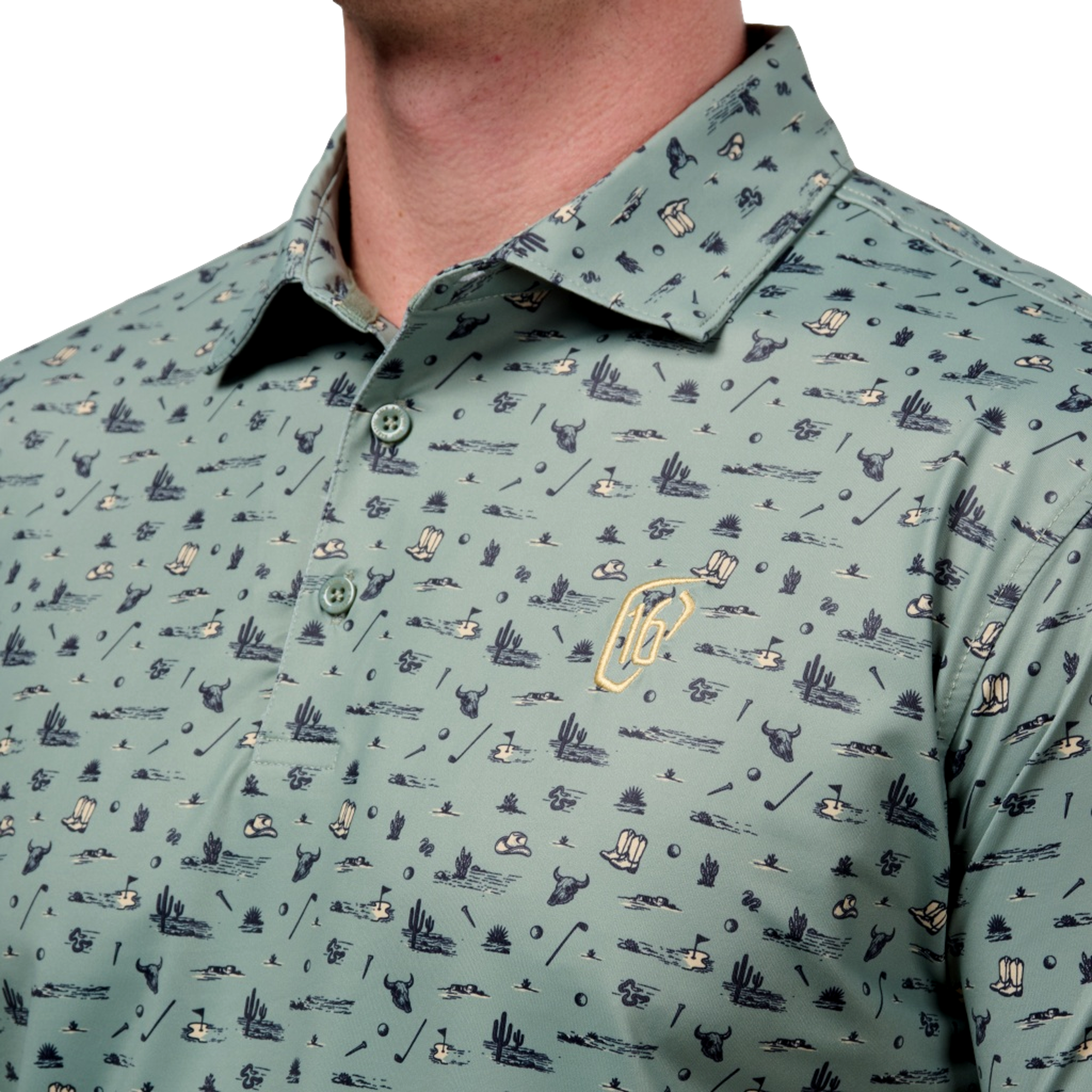 The People's Open Custom Printed Men's Golf Polo Shirt