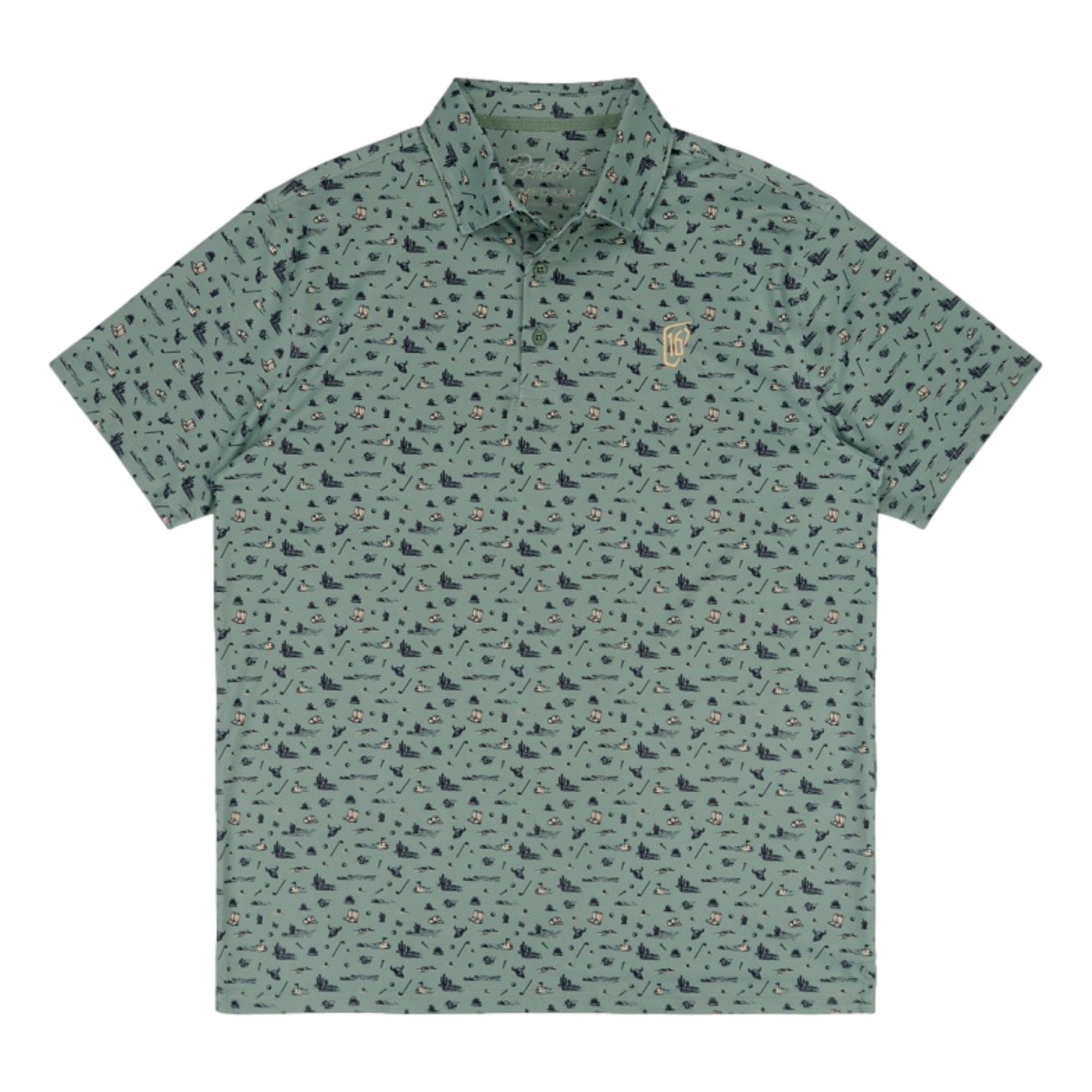 The People's Open Custom Printed Men's Golf Polo Shirt