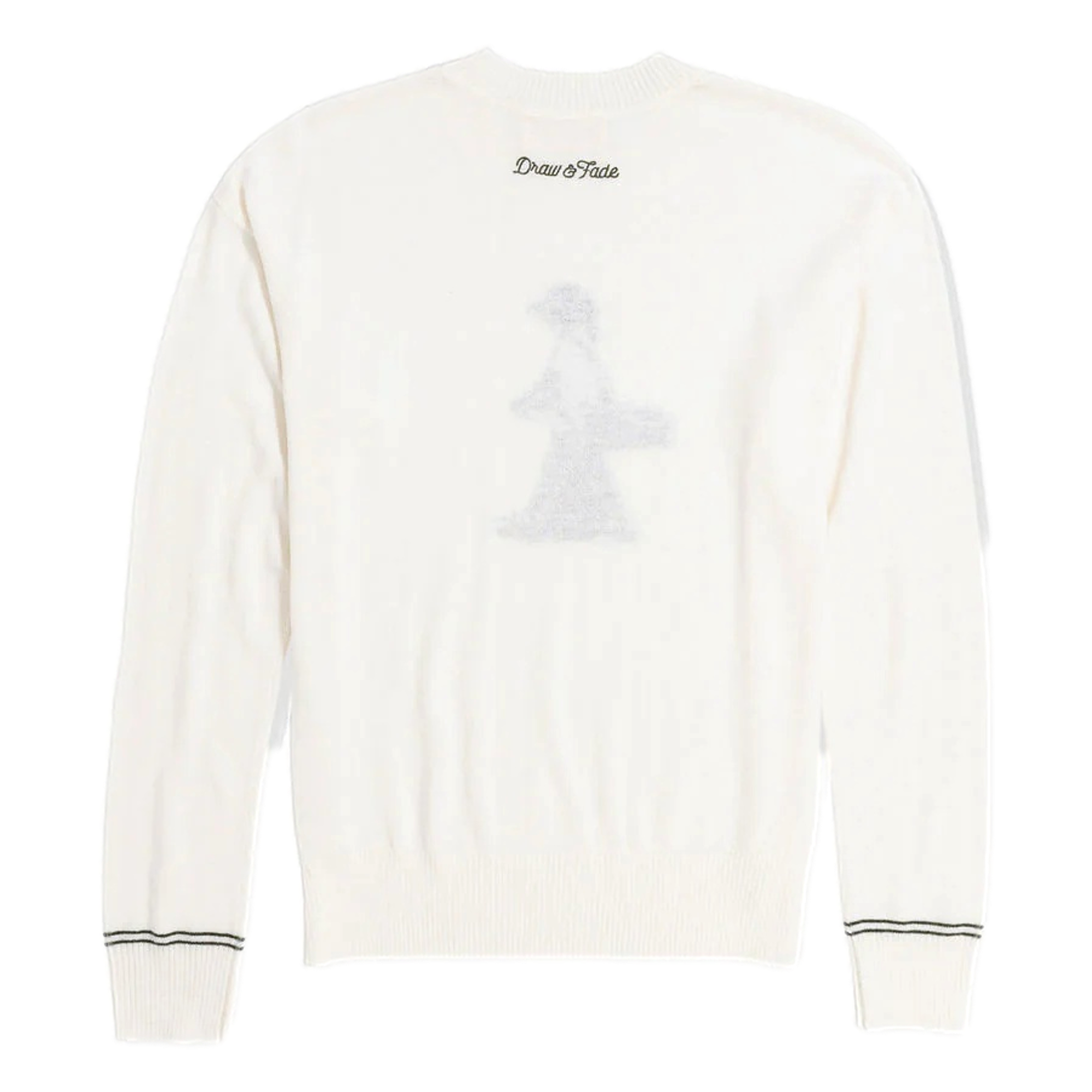 Walking Girl Embroidered Crewneck Women's Golf Sweater