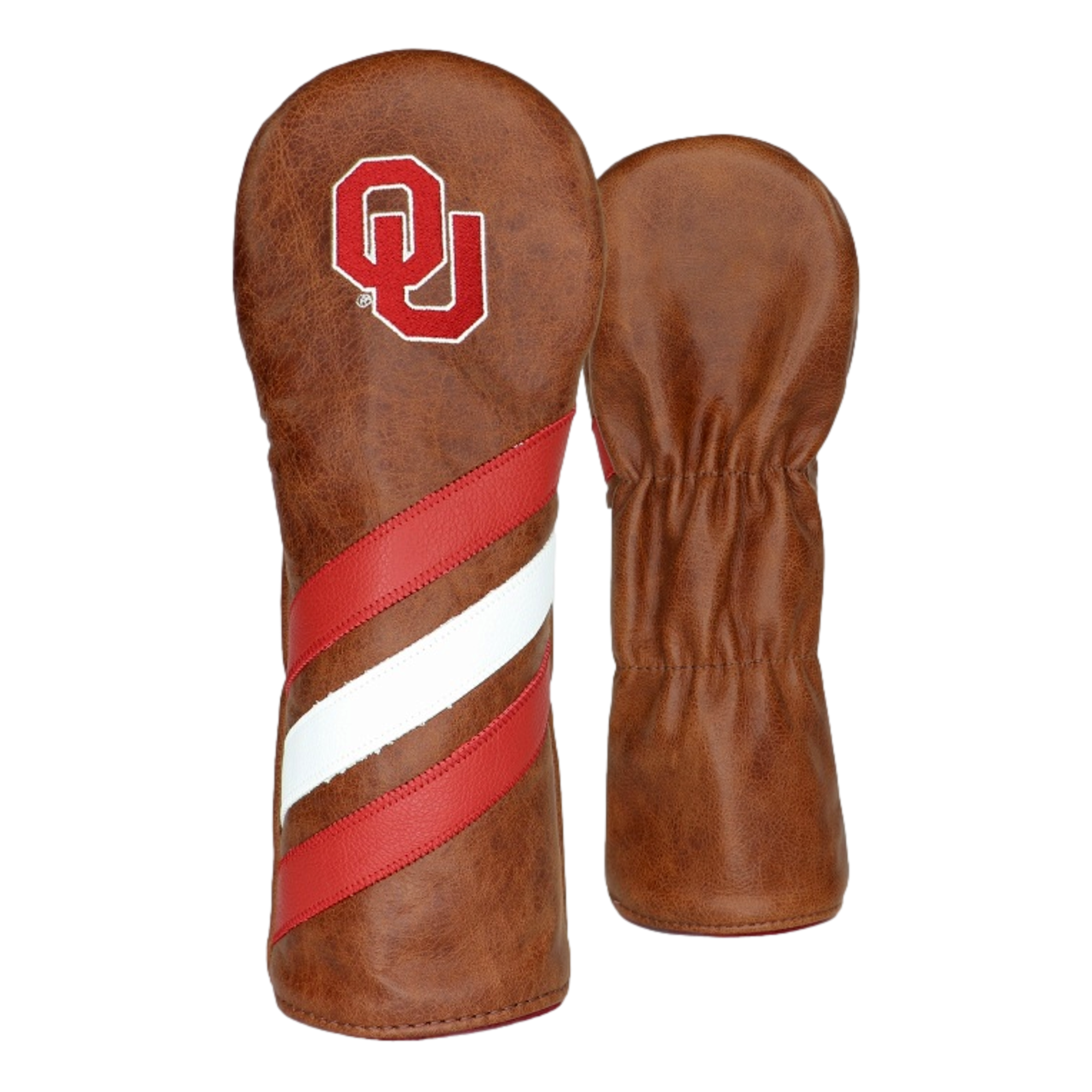 Hometown Leather Stripes OU Fairway Headcover