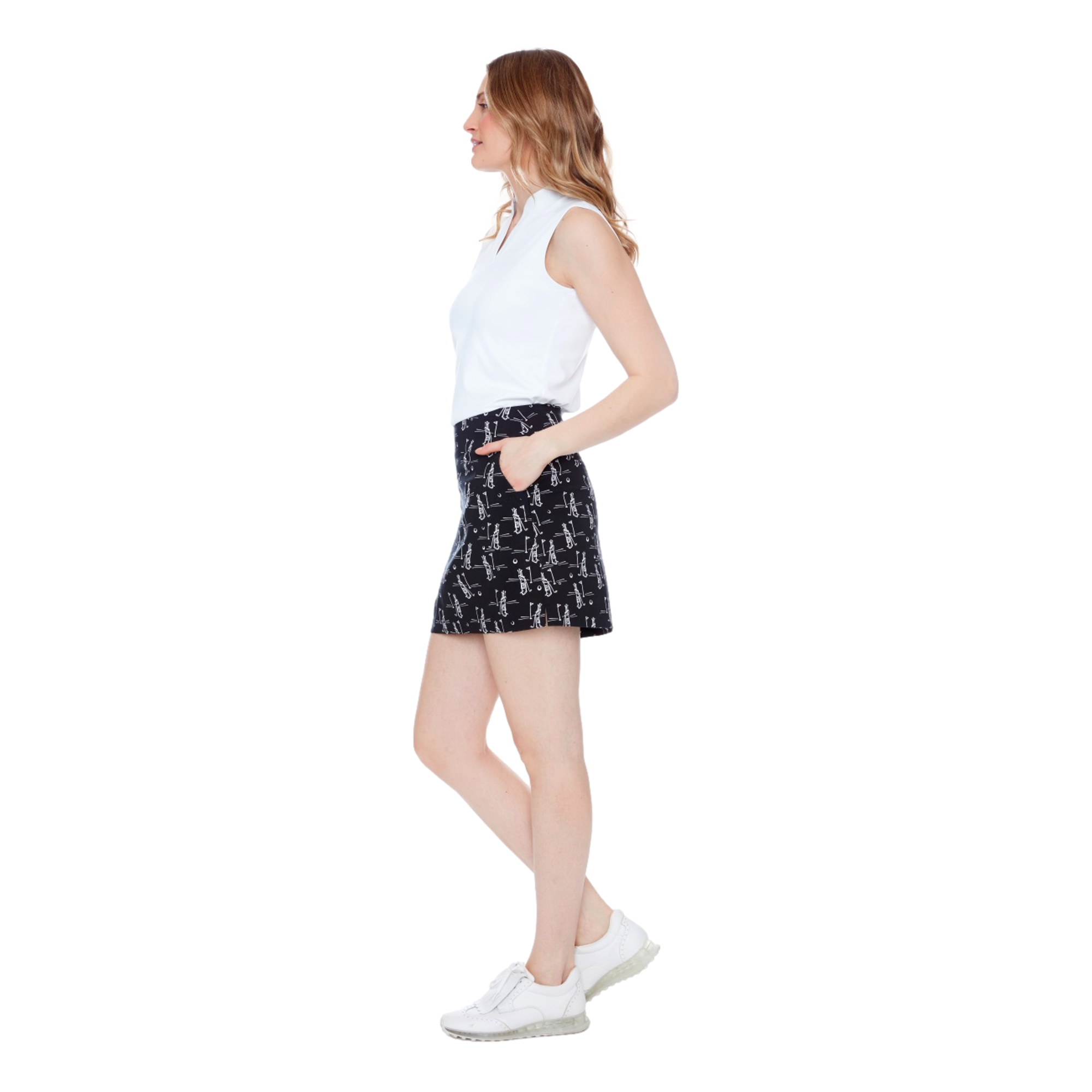 Golfy Print Women's 16" Golf Skort