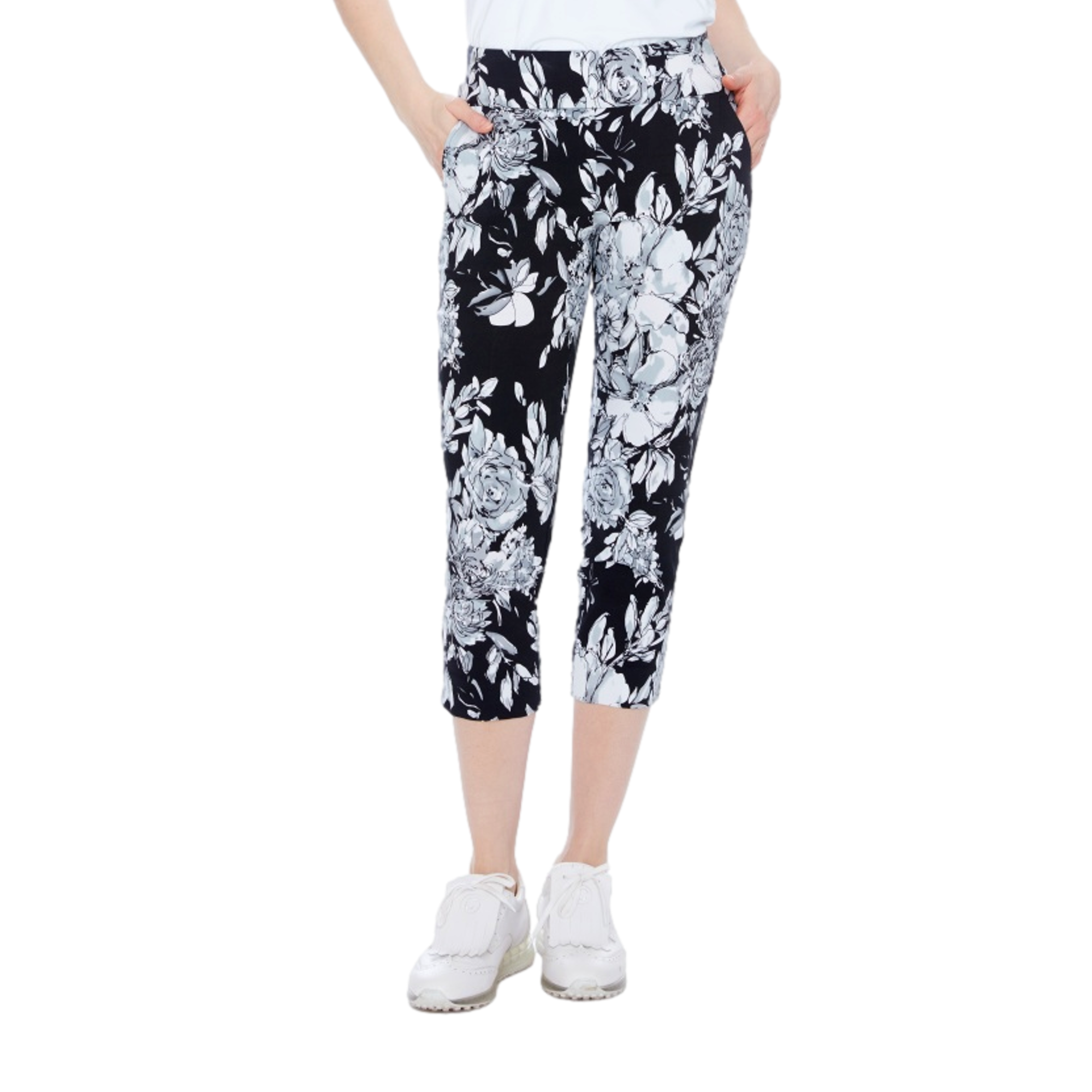 Floral Print Women's Capris Golf Pants