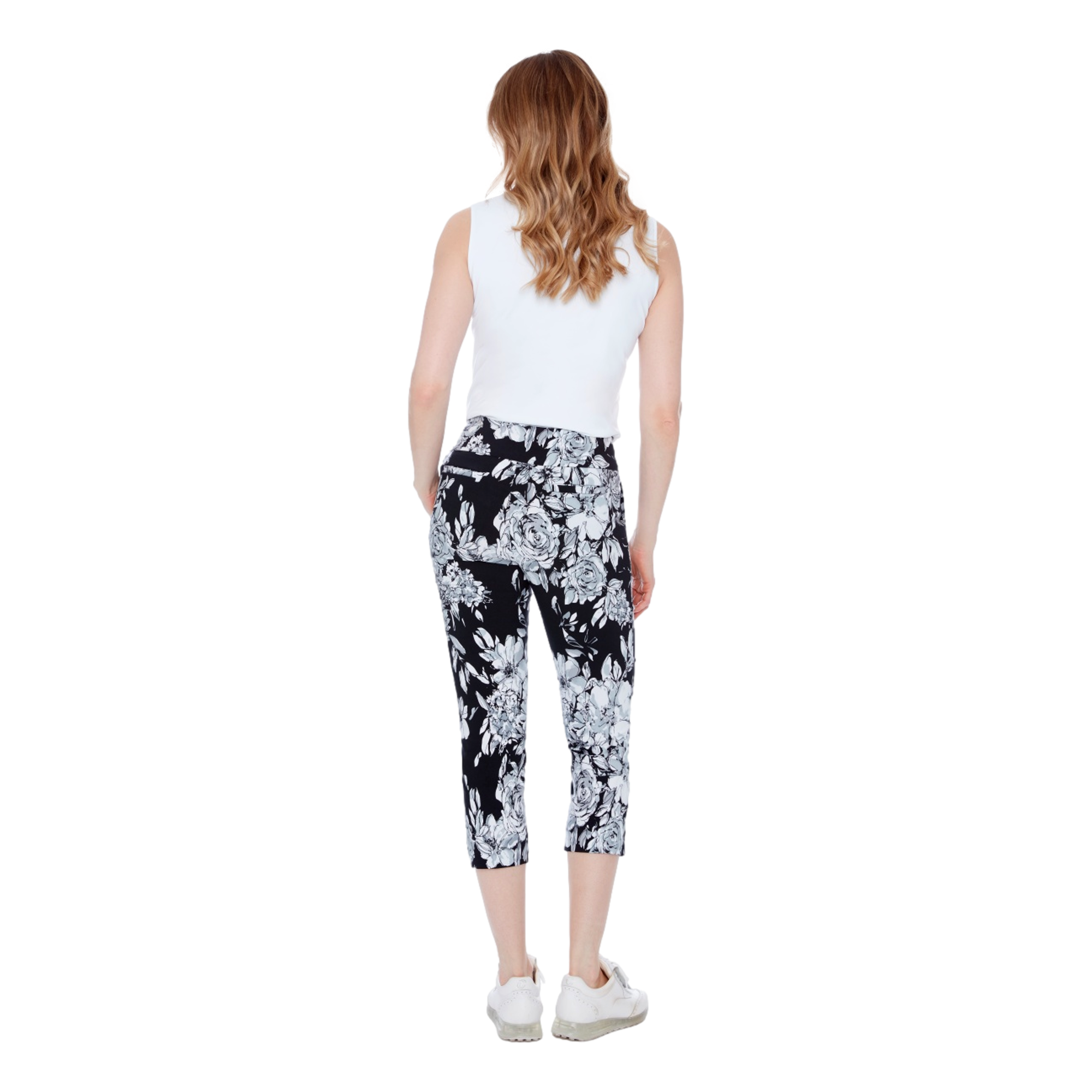 Floral Print Women's Capris Golf Pants