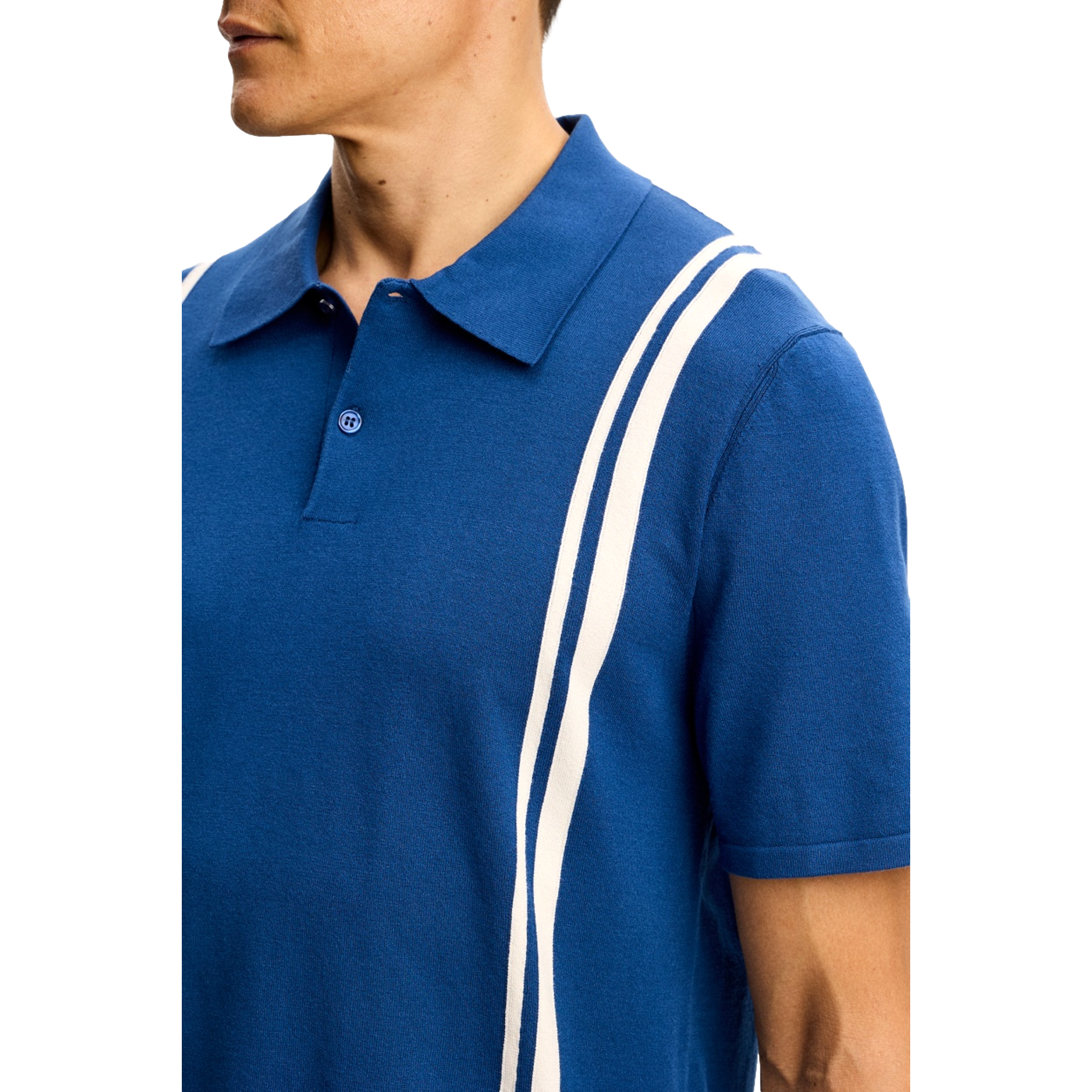 Rylan Striped Knit Men's Golf Polo Shirt