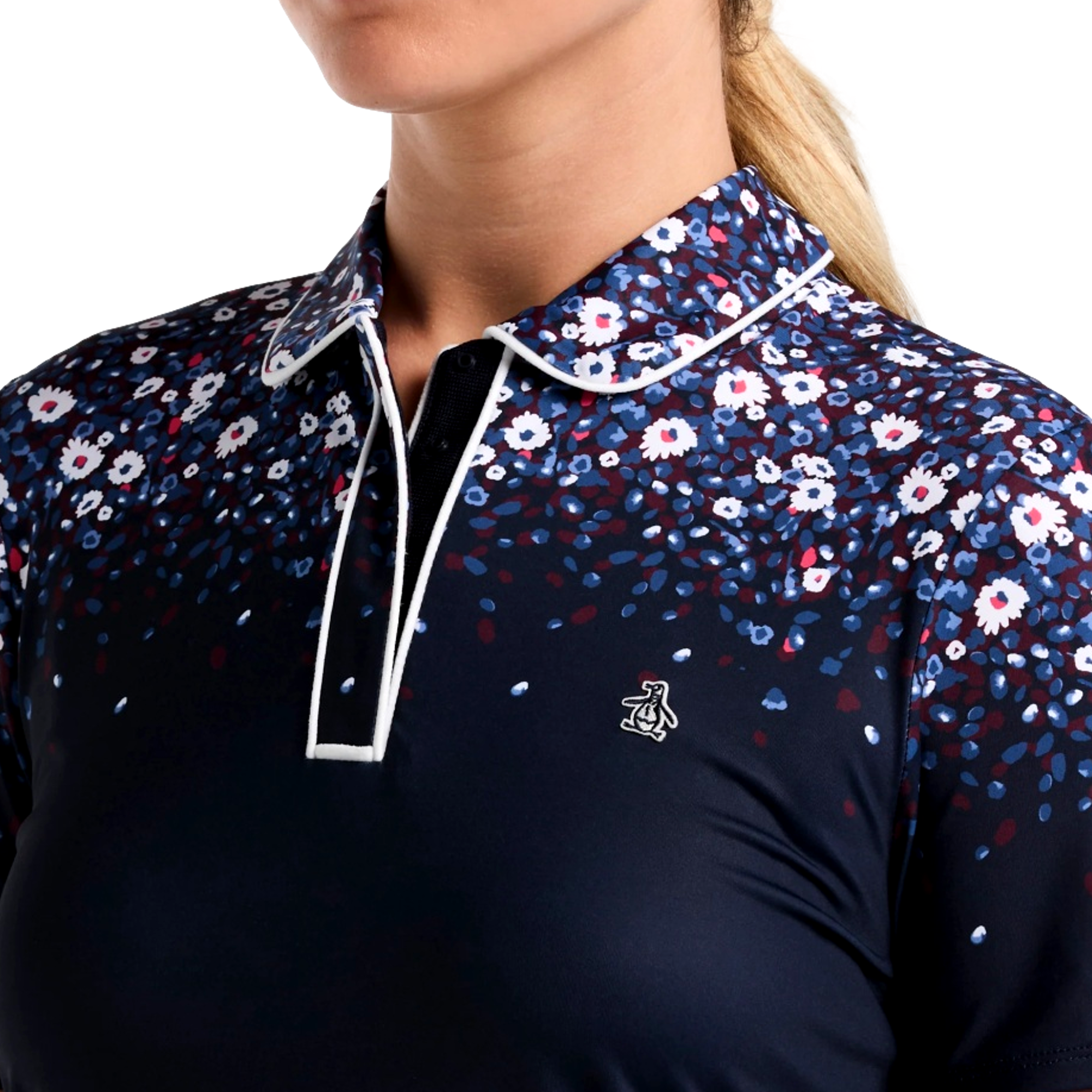 Engineered Floral Women's Short Sleeve Golf Polo Shirt