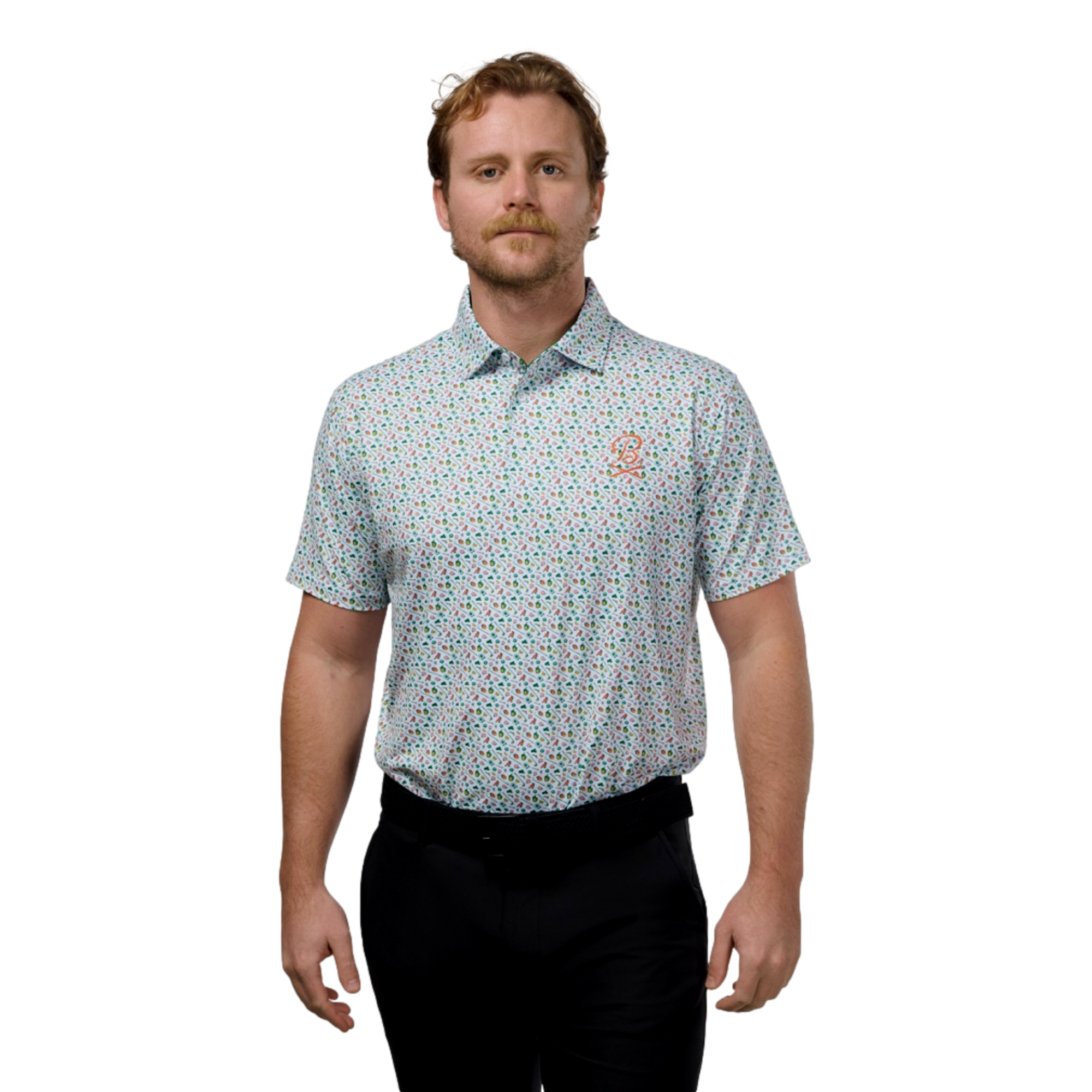 Georgia Landmark Printed Men's Golf Polo Shirt