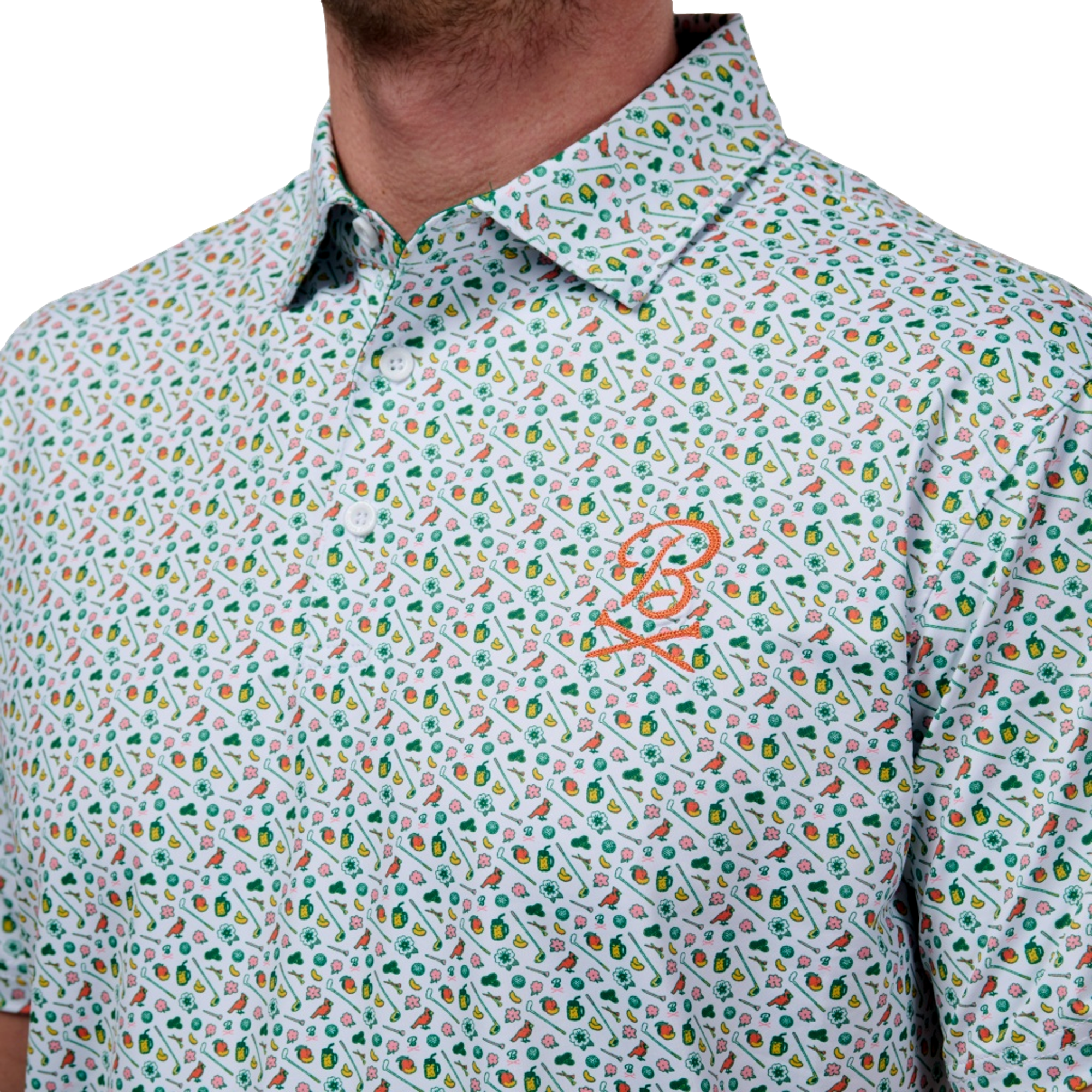 Georgia Landmark Printed Men's Golf Polo Shirt