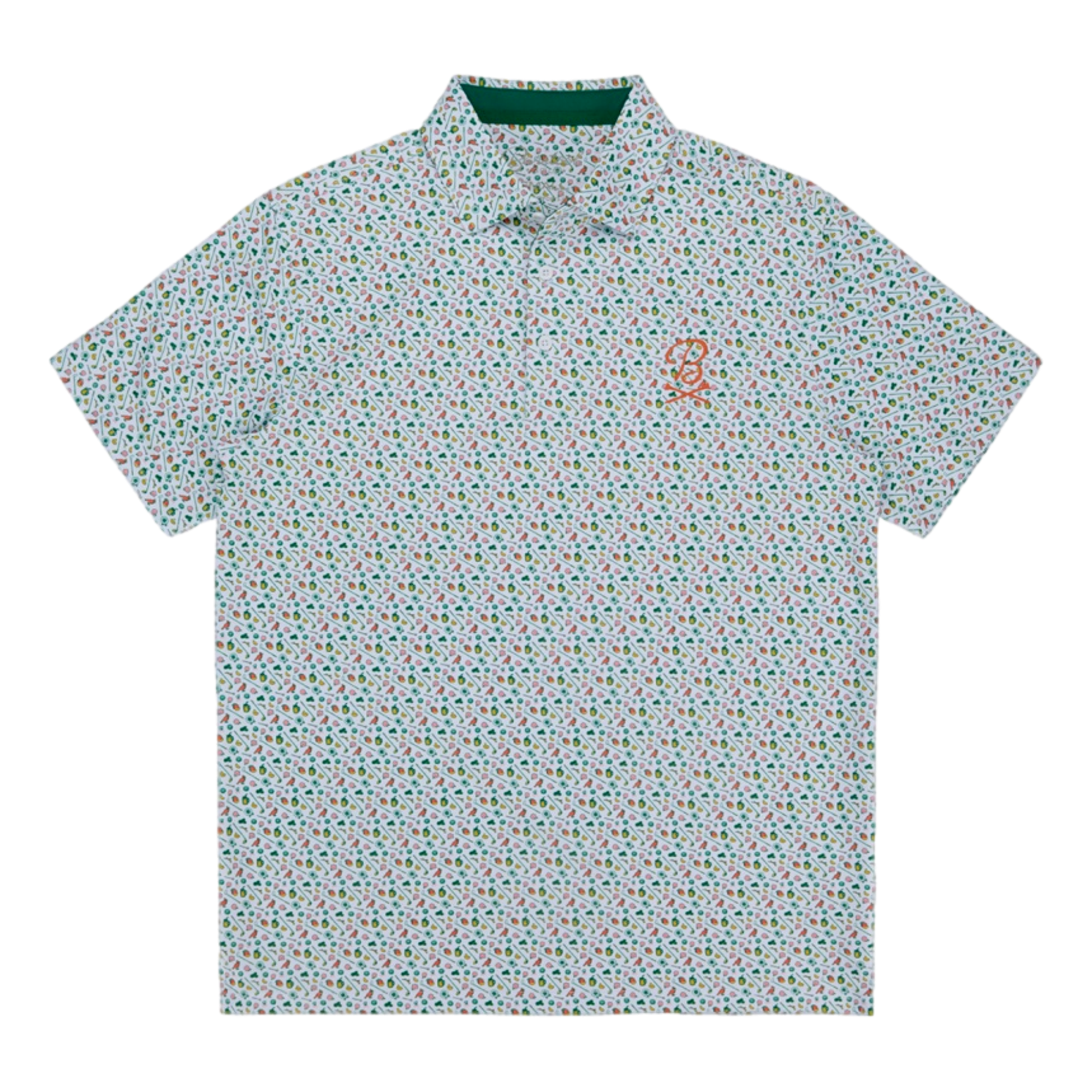 Georgia Landmark Printed Men's Golf Polo Shirt