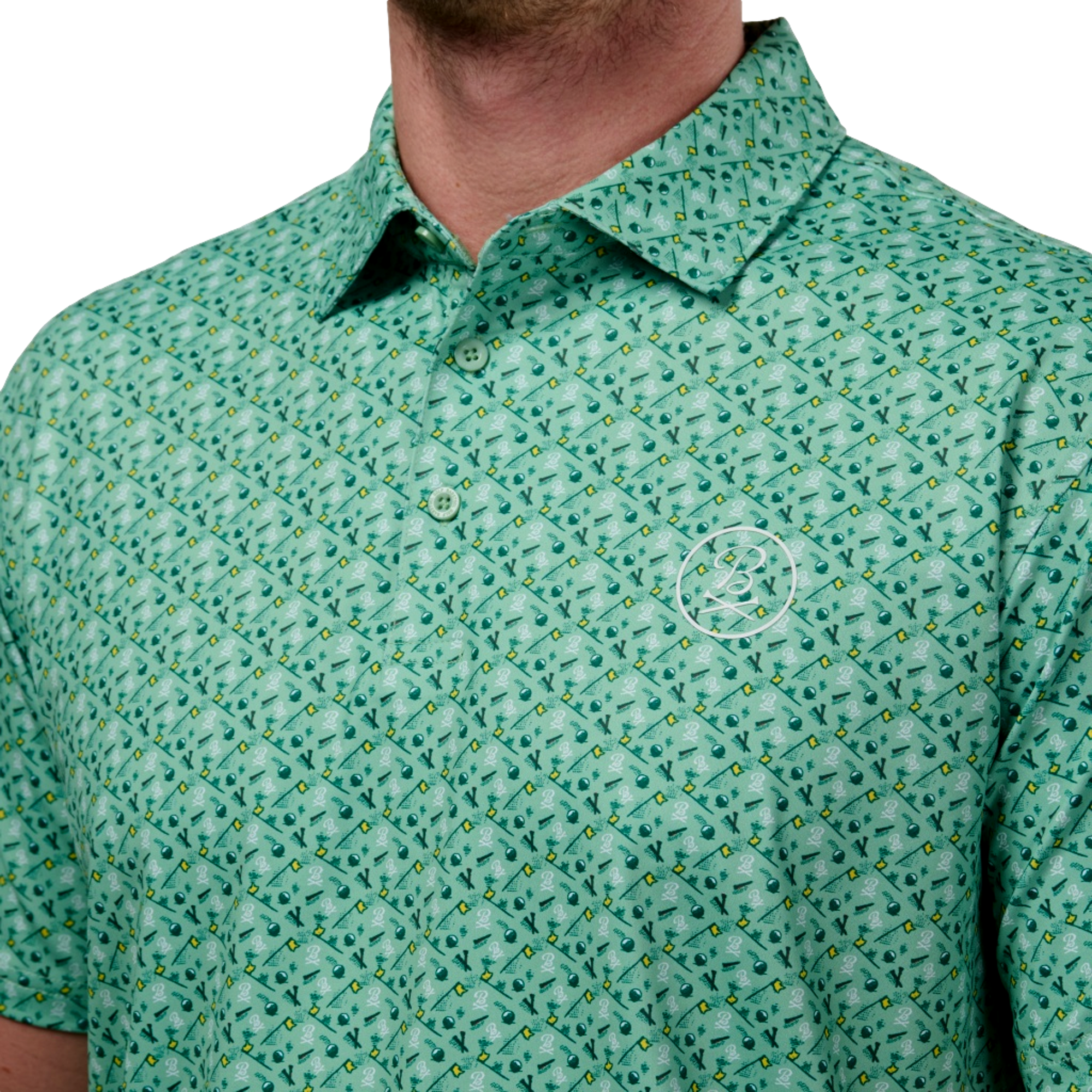 Sketchy Golf Icon Men's Golf Polo Shirt