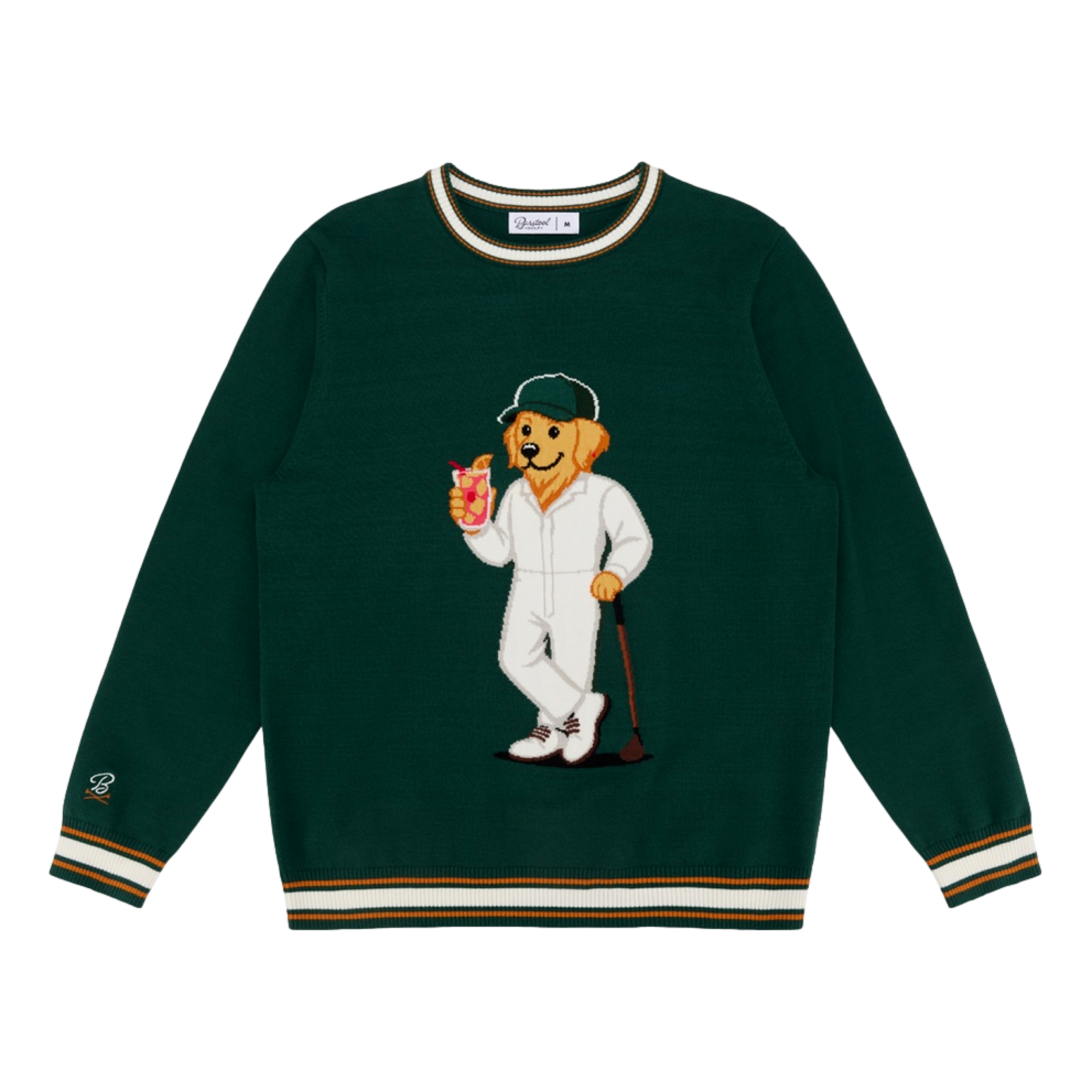 The 19th Hole Caddie Dog Men's Golf Sweater