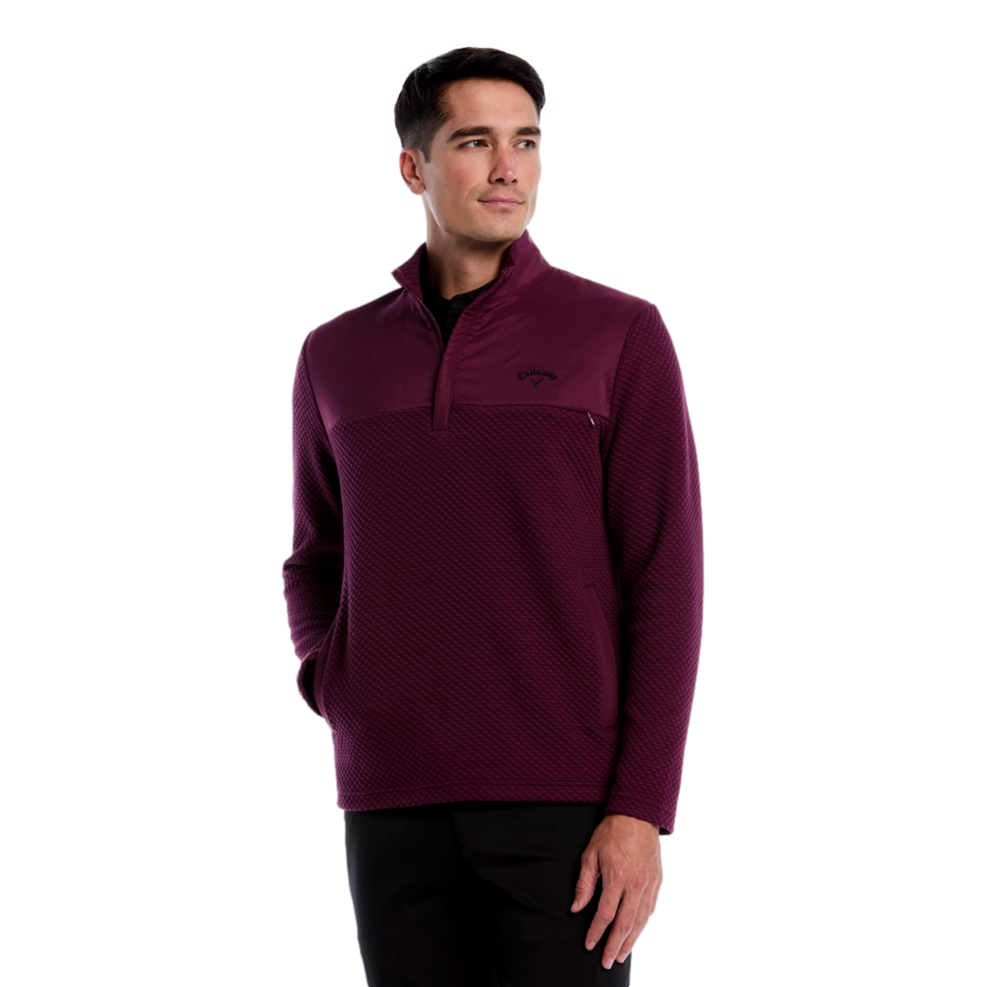 Textured Men's Golf Quarter Zip