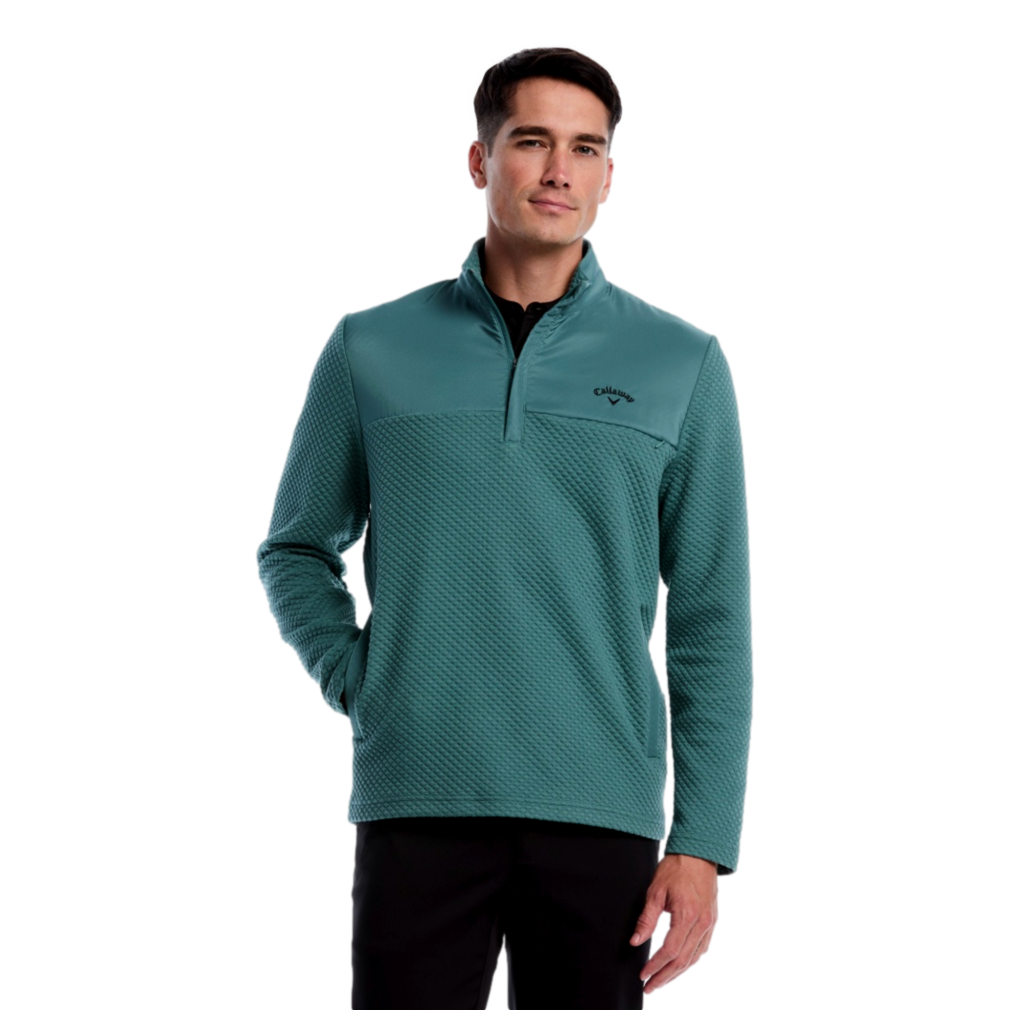 Textured Men's Golf Quarter Zip