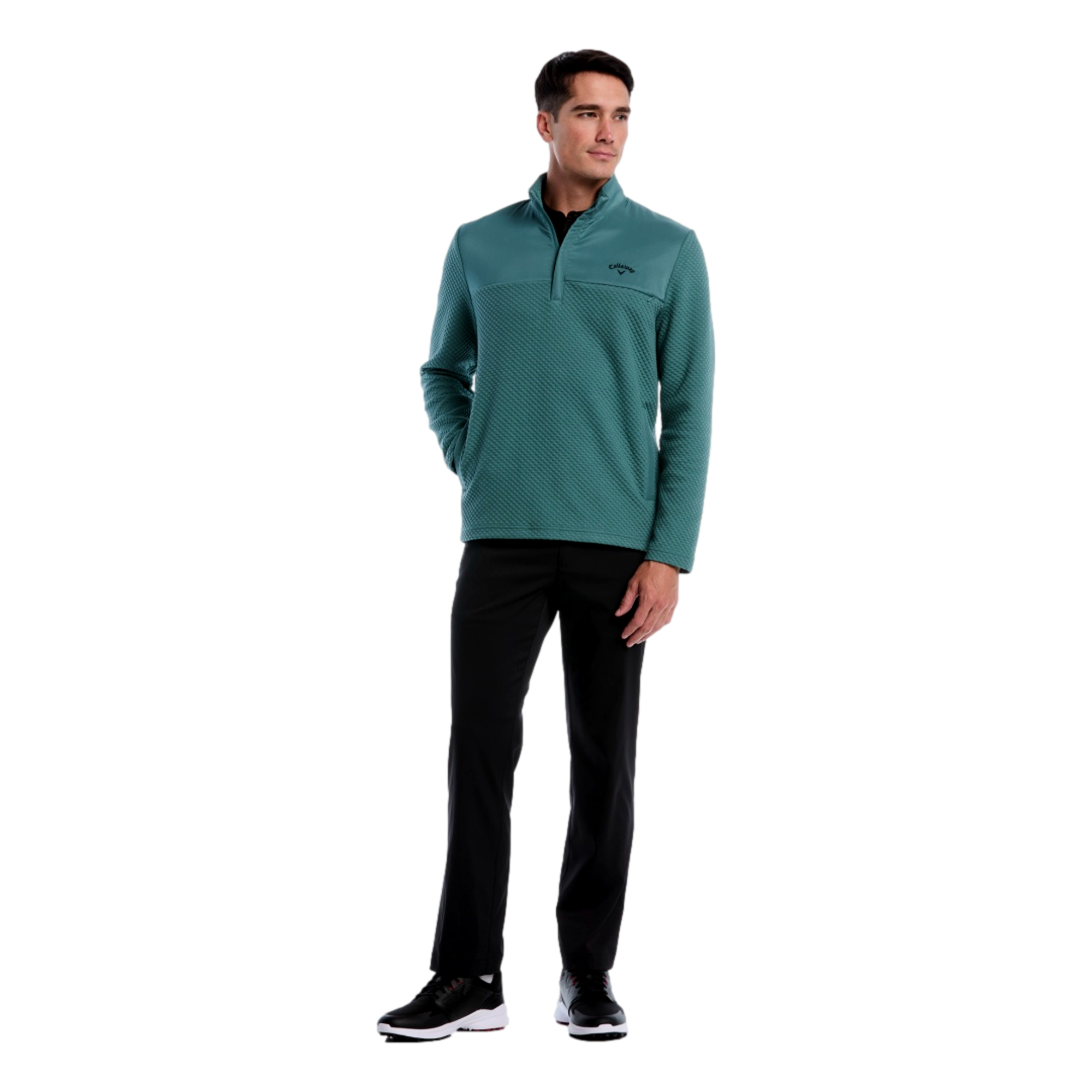 Textured Men's Golf Quarter Zip