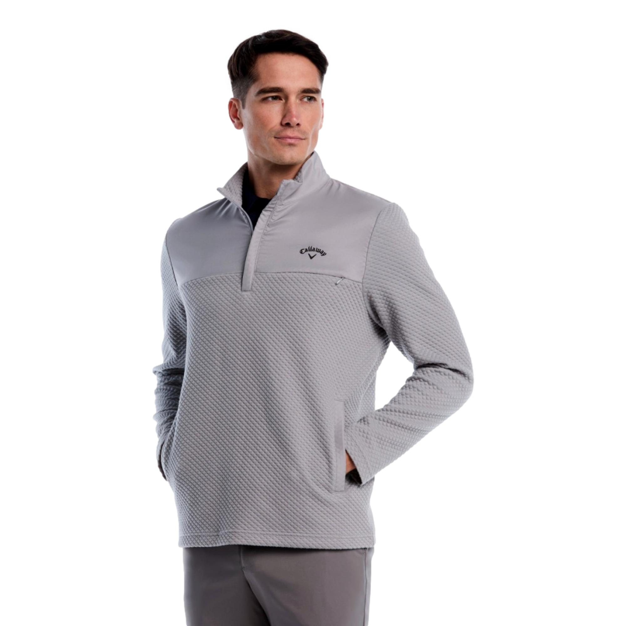 Textured Men's Golf Quarter Zip
