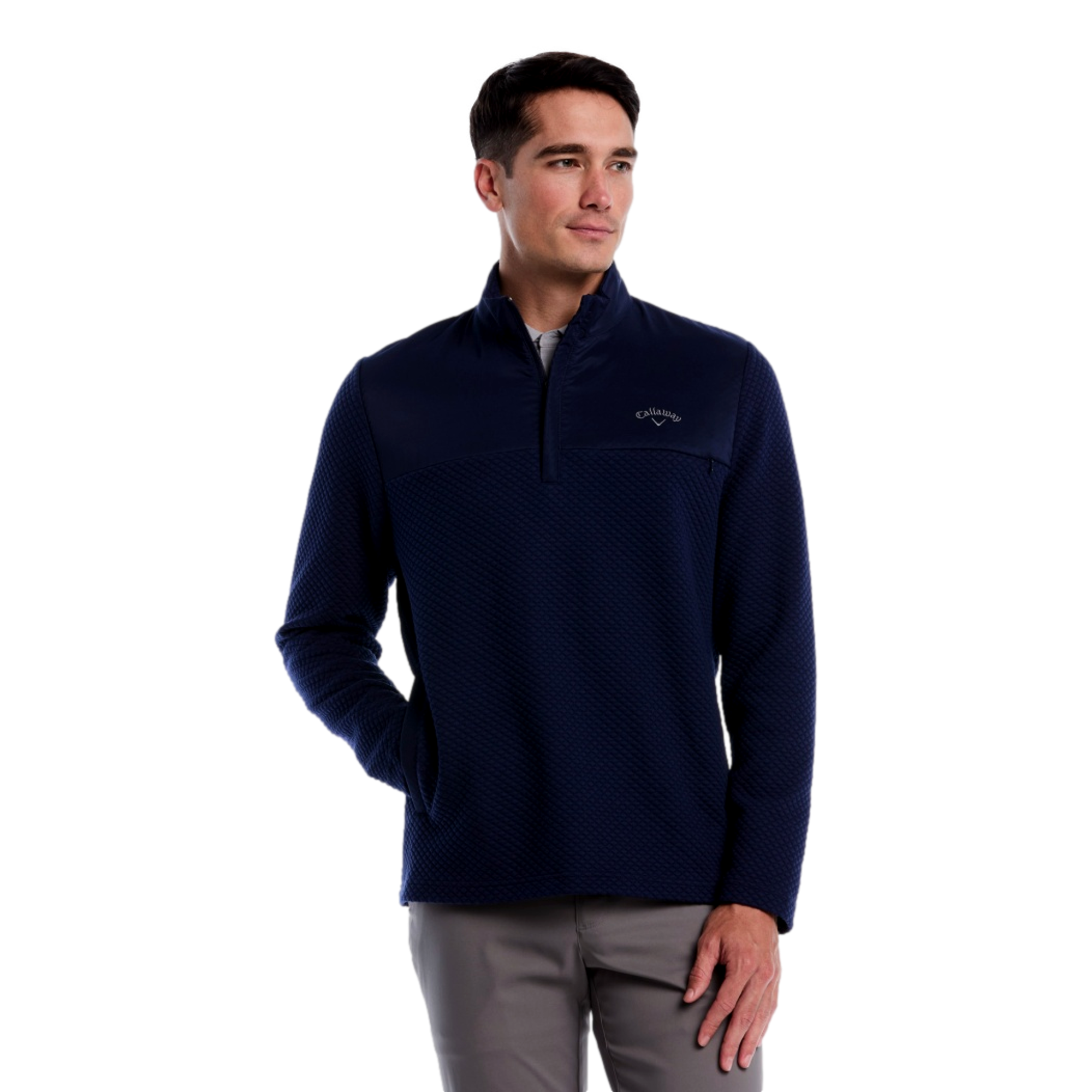 Textured Men's Golf Quarter Zip