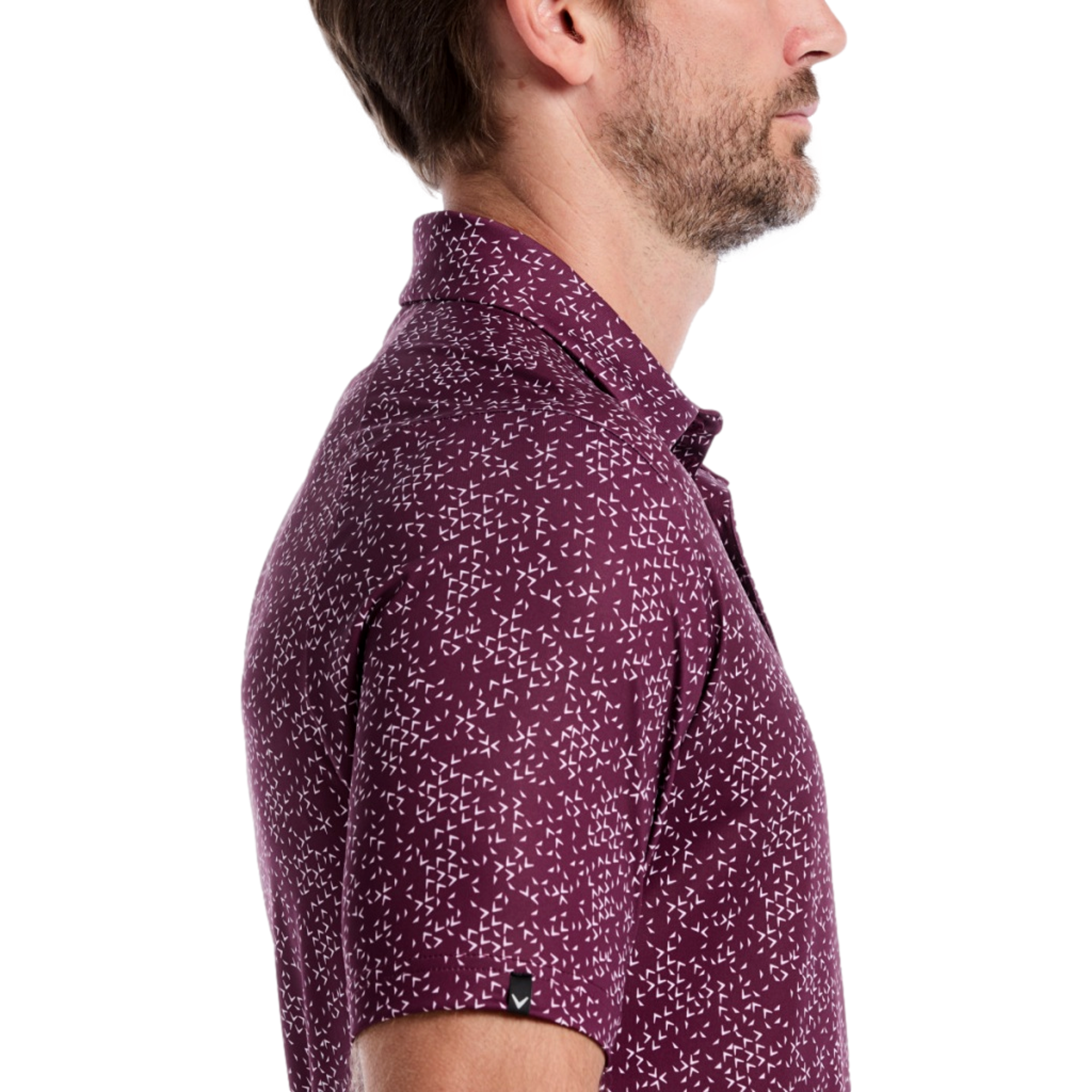 All Over Cheveron Print Men's Short Sleeve Golf Polo Shirt