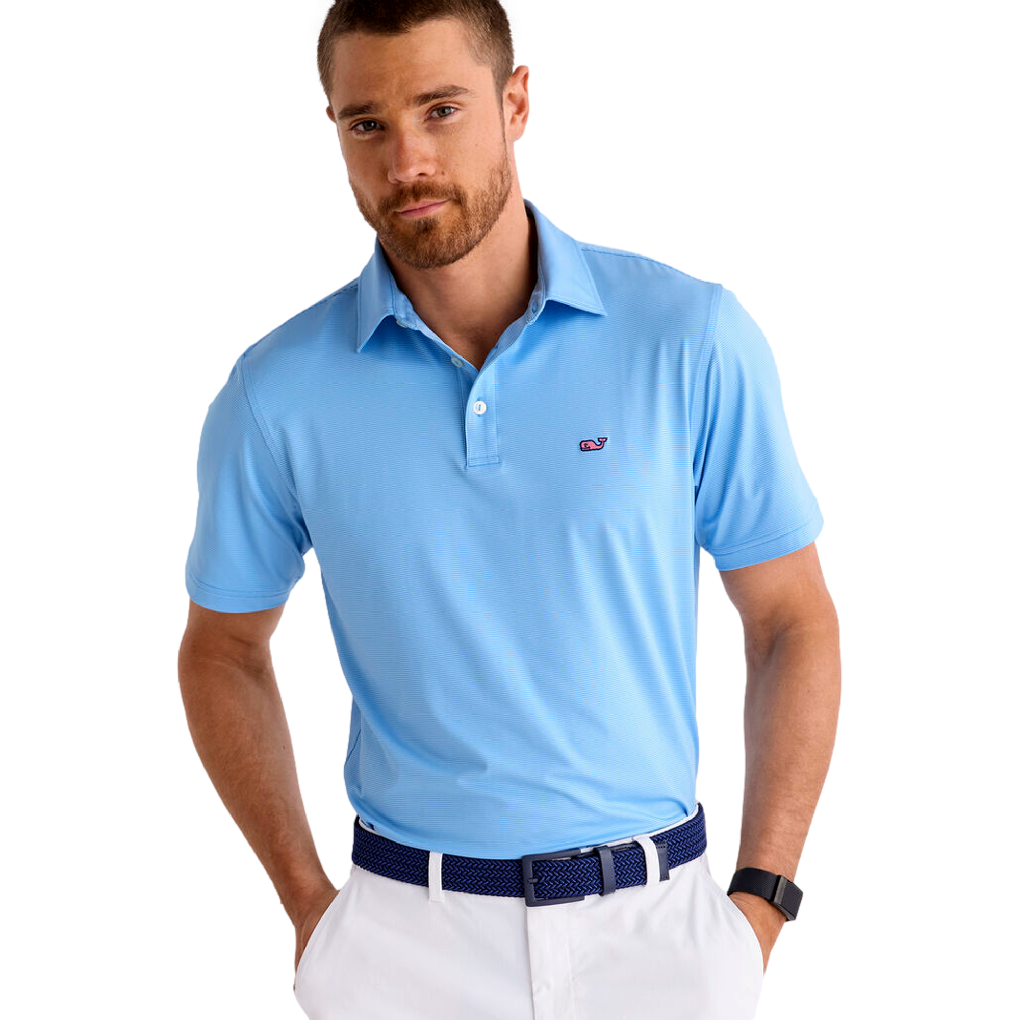 Anegada Striped Sankaty Men's Golf Polo Shirt