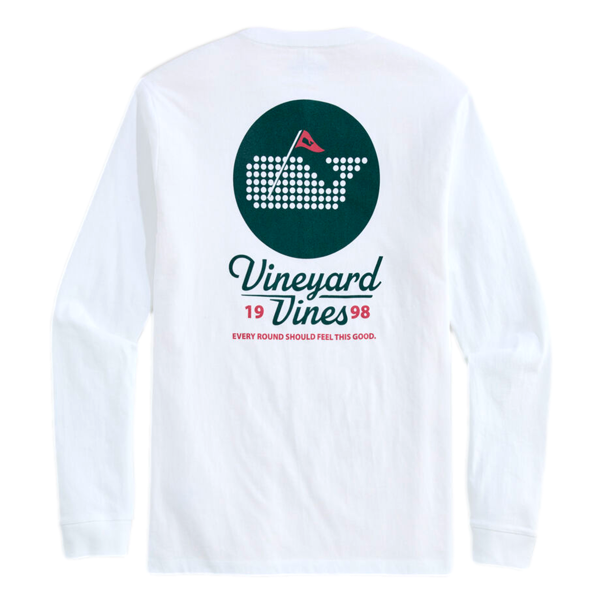 Golf Ball Whale Long Sleeve Men's Golf T-Shirt