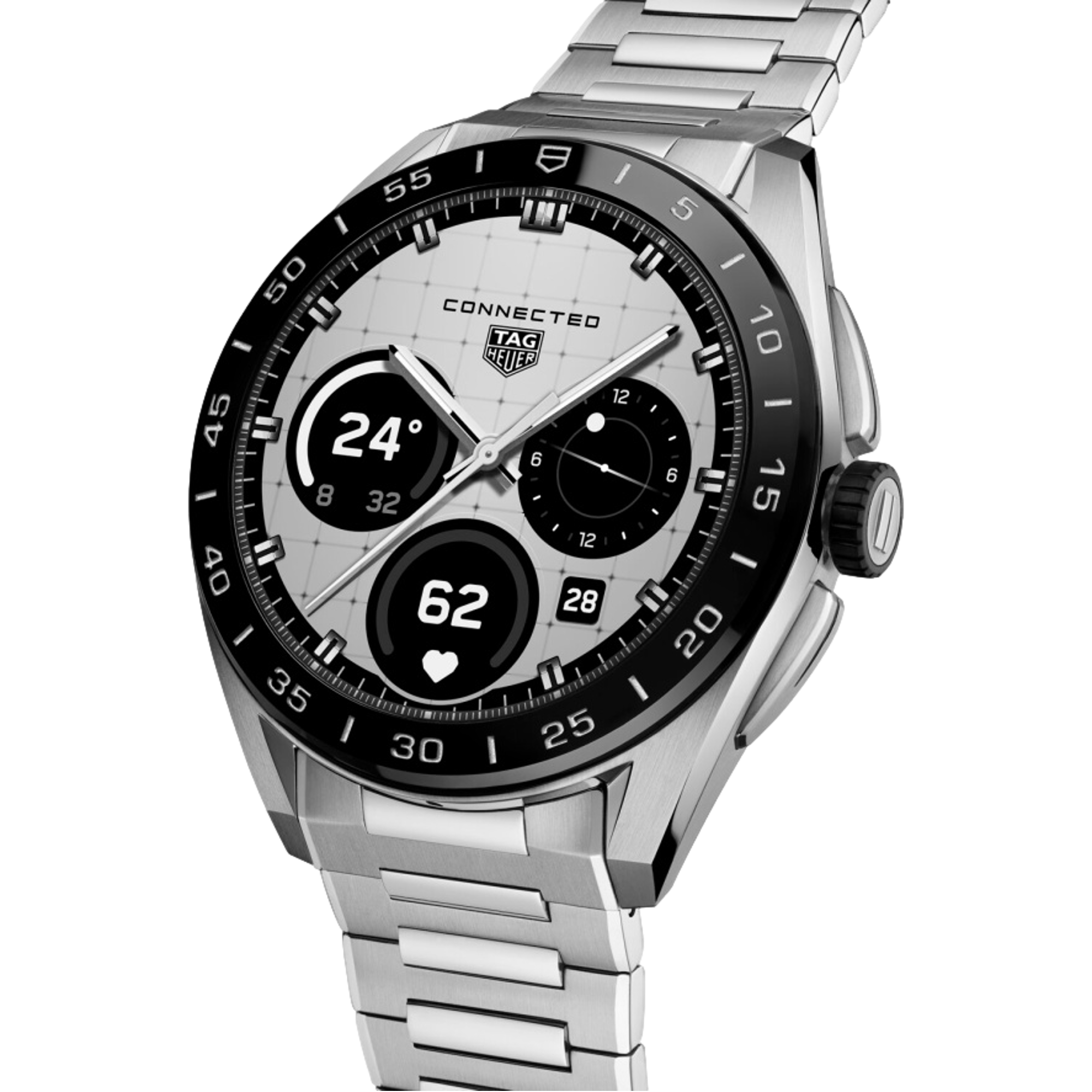 Connected Calibre E5 45mm GPS Watch - Steel/Bracelet Edition