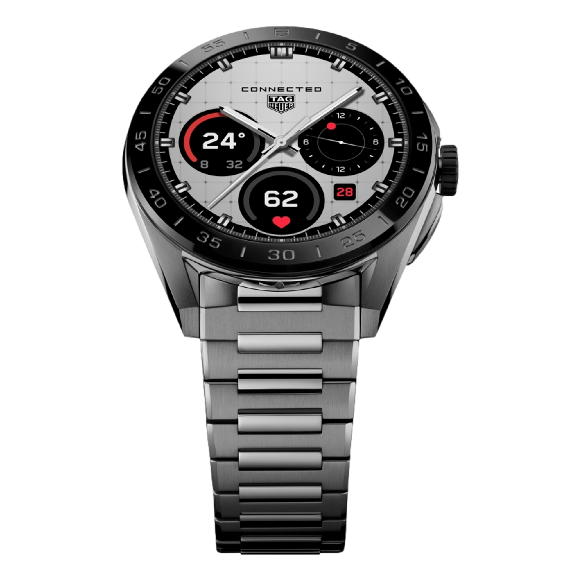 Connected Calibre E5 45mm GPS Watch - Steel/Bracelet Edition