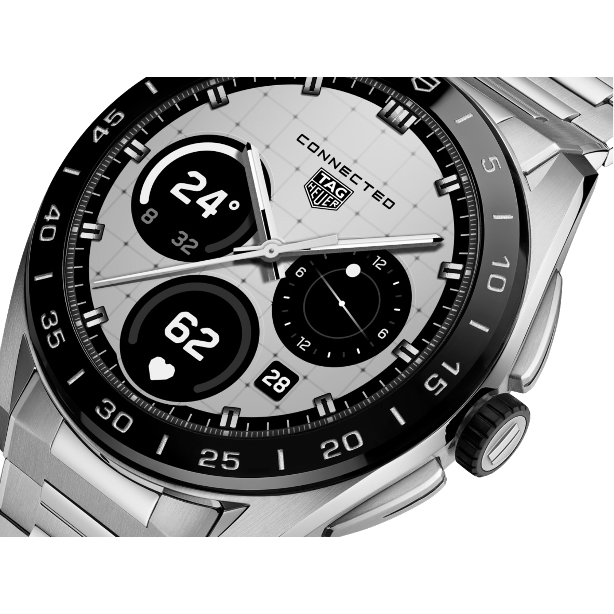 Connected Calibre E5 45mm GPS Watch - Steel/Bracelet Edition