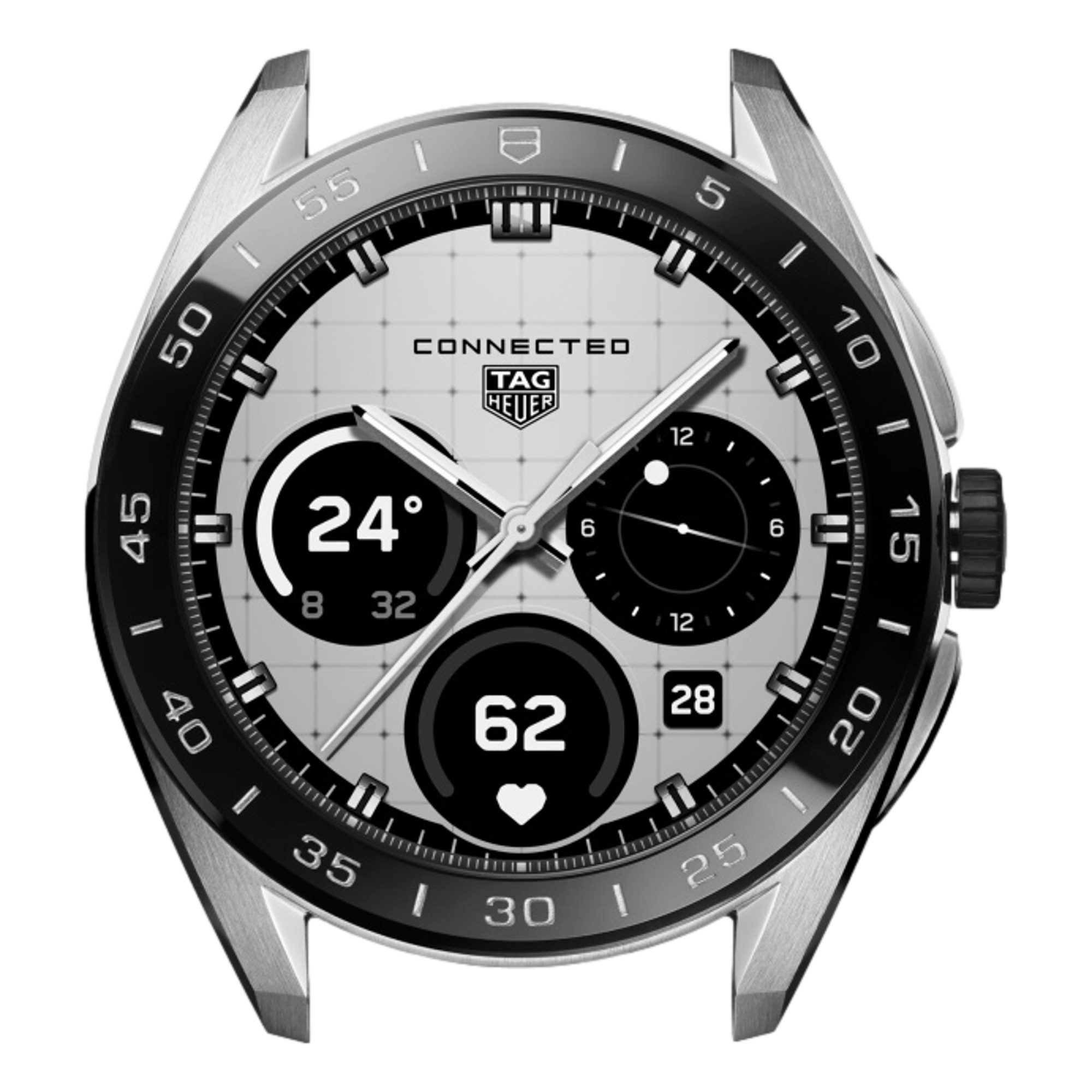 Connected Calibre E5 45mm GPS Watch - Steel/Bracelet Edition