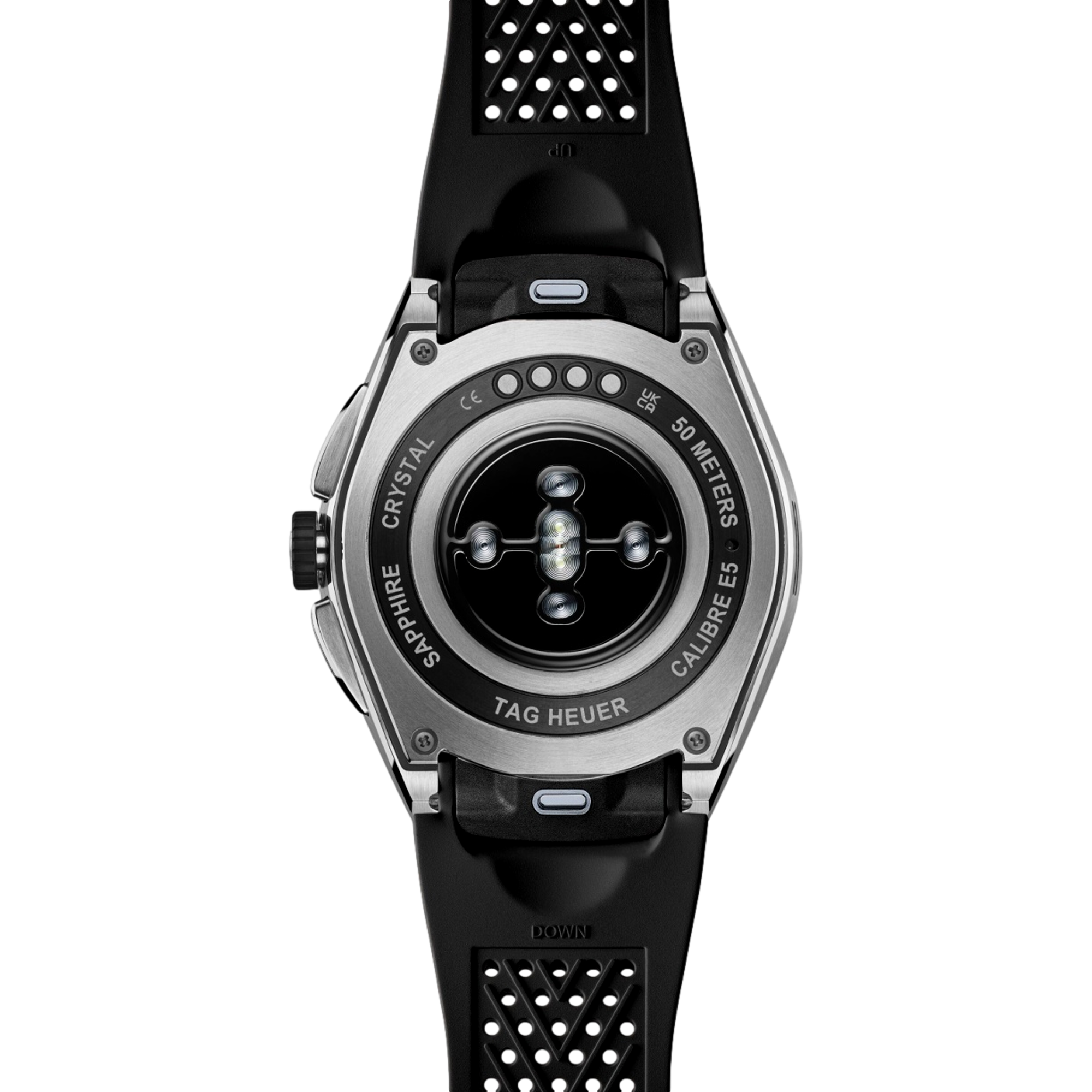 Connected Calibre E5 45mm GPS Watch - Steel/Rubber Edition
