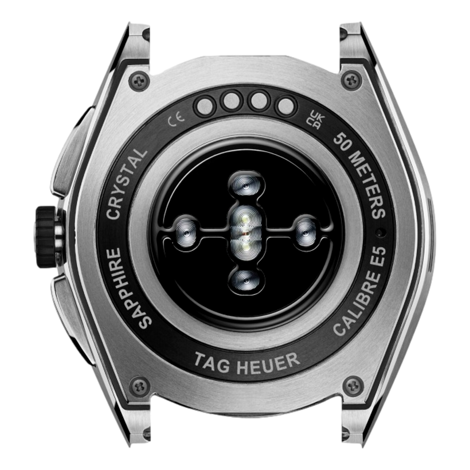Connected Calibre E5 45mm GPS Watch - Steel/Rubber Edition