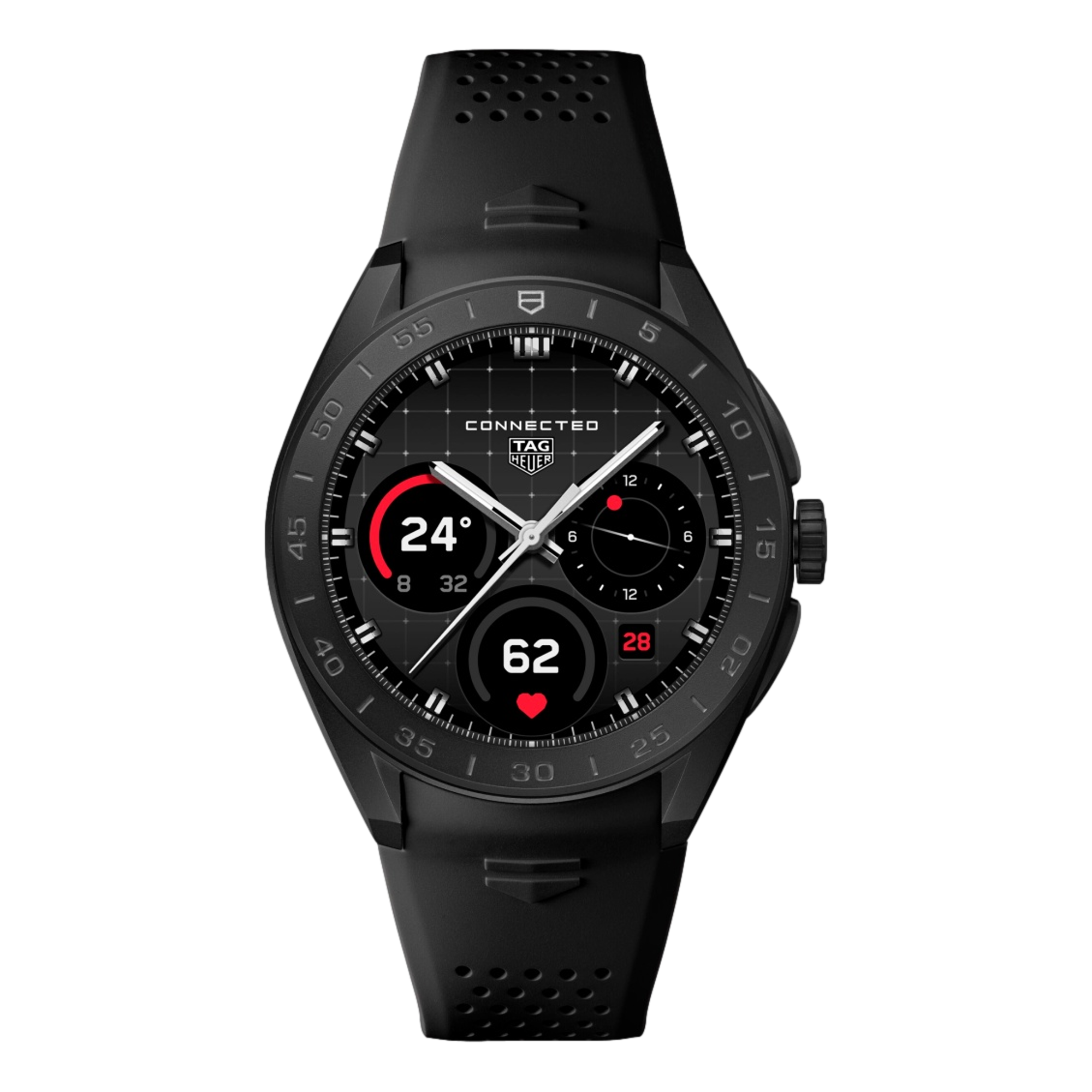 Connected Calibre E5 45mm GPS Watch - Titanium/Rubber Edition